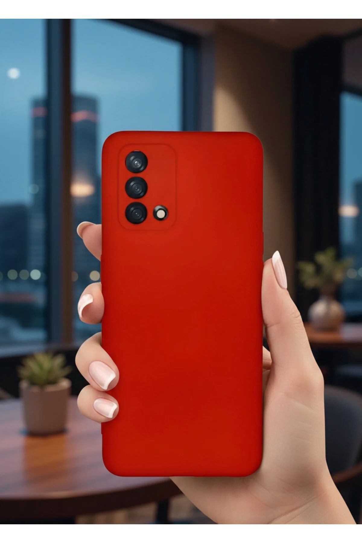Oppo A74 4G Kılıf İçi Kadife Soft Silikon Lansman Kapak