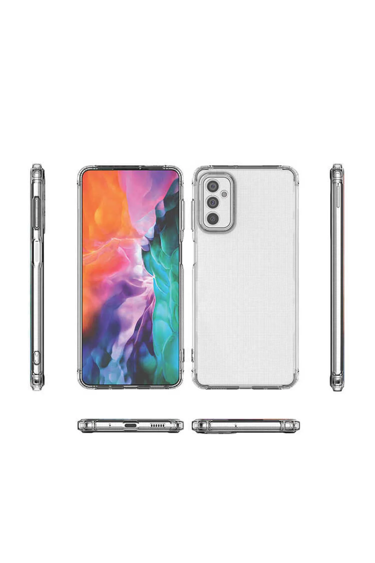 Galaxy A04S Uyumlu Kılıf Şeffaf Ve Köşe Korumalı Silikon Kılıf