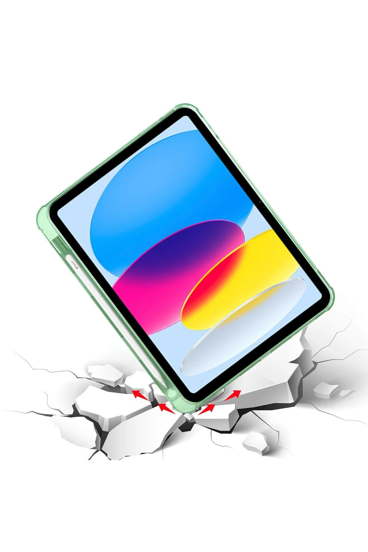 Apple iPad 10.9 2022 (10.Nesil) Kılıf  Tri Folding Kalem Bölmeli Standlı Kılıf