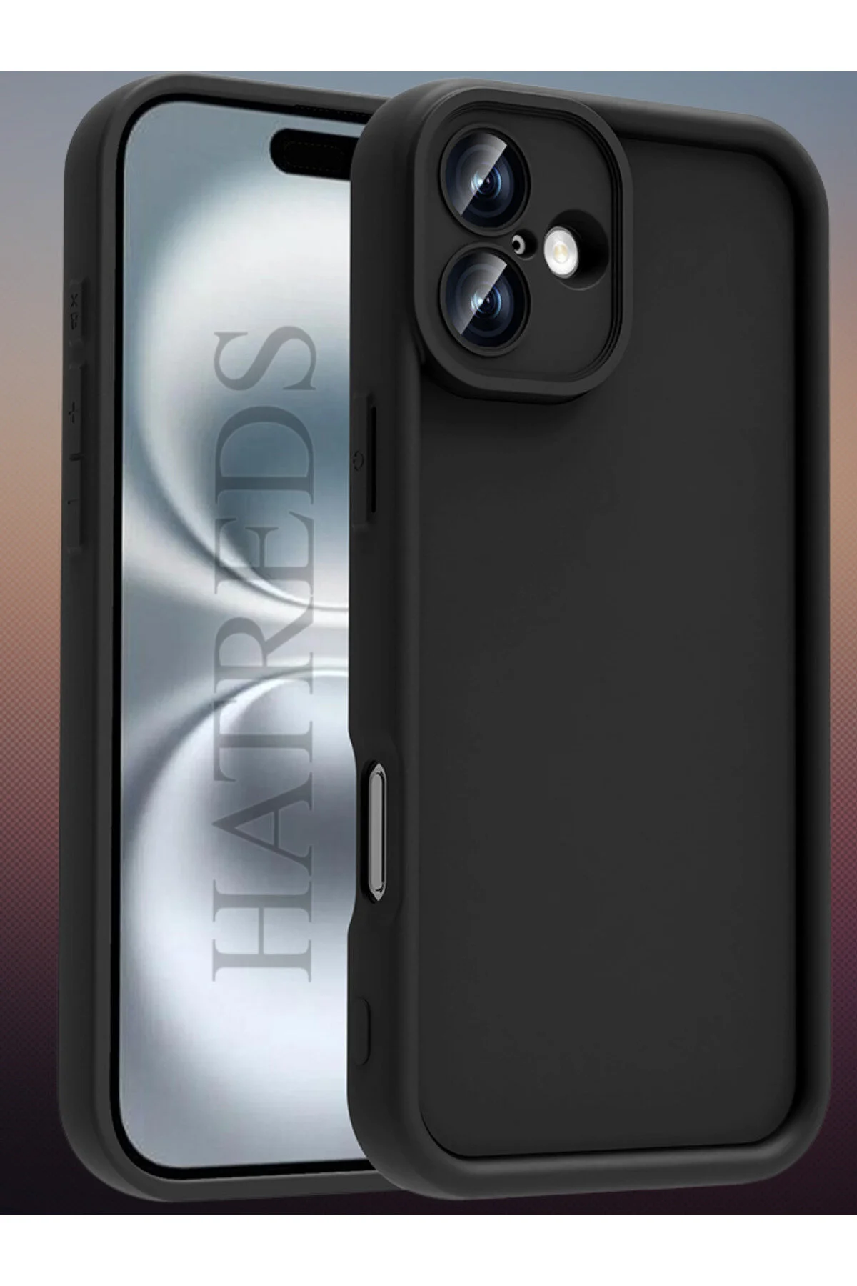 Apple iPhone 16 Plus Kılıf Kamera Korumalı Kenar Çıkıntılı Soft Renkli Silikon Kapak - Siyah