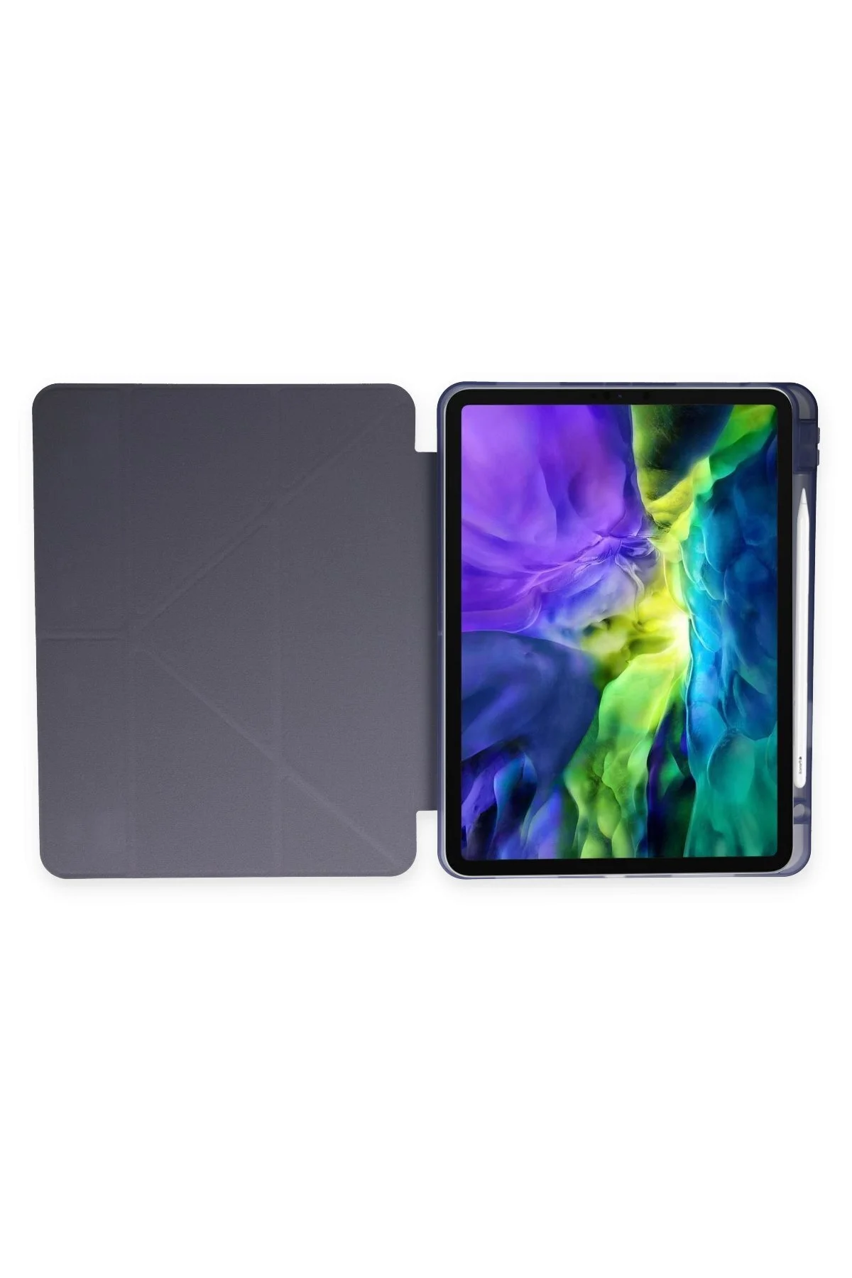 iPad Pro 12.9 (2018) Uyumlu Kılıf Kalem Bölmeli Uyku Modlu Smart Case - Lila