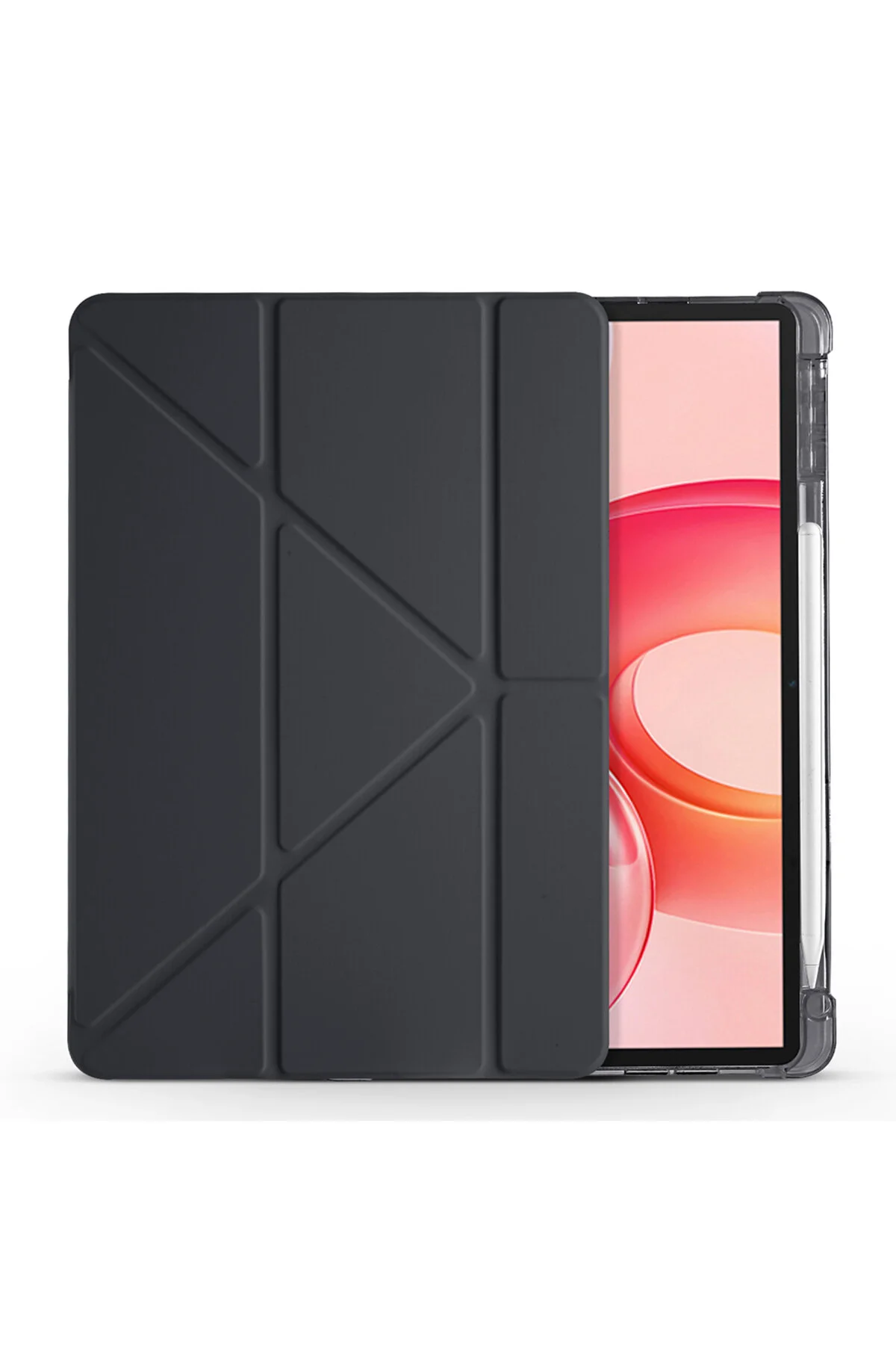 Honor Pad 10 12.1 İçin Uyumlu Kalem Bölmeli Stand Olabilen Smart Tablet Kılıfı