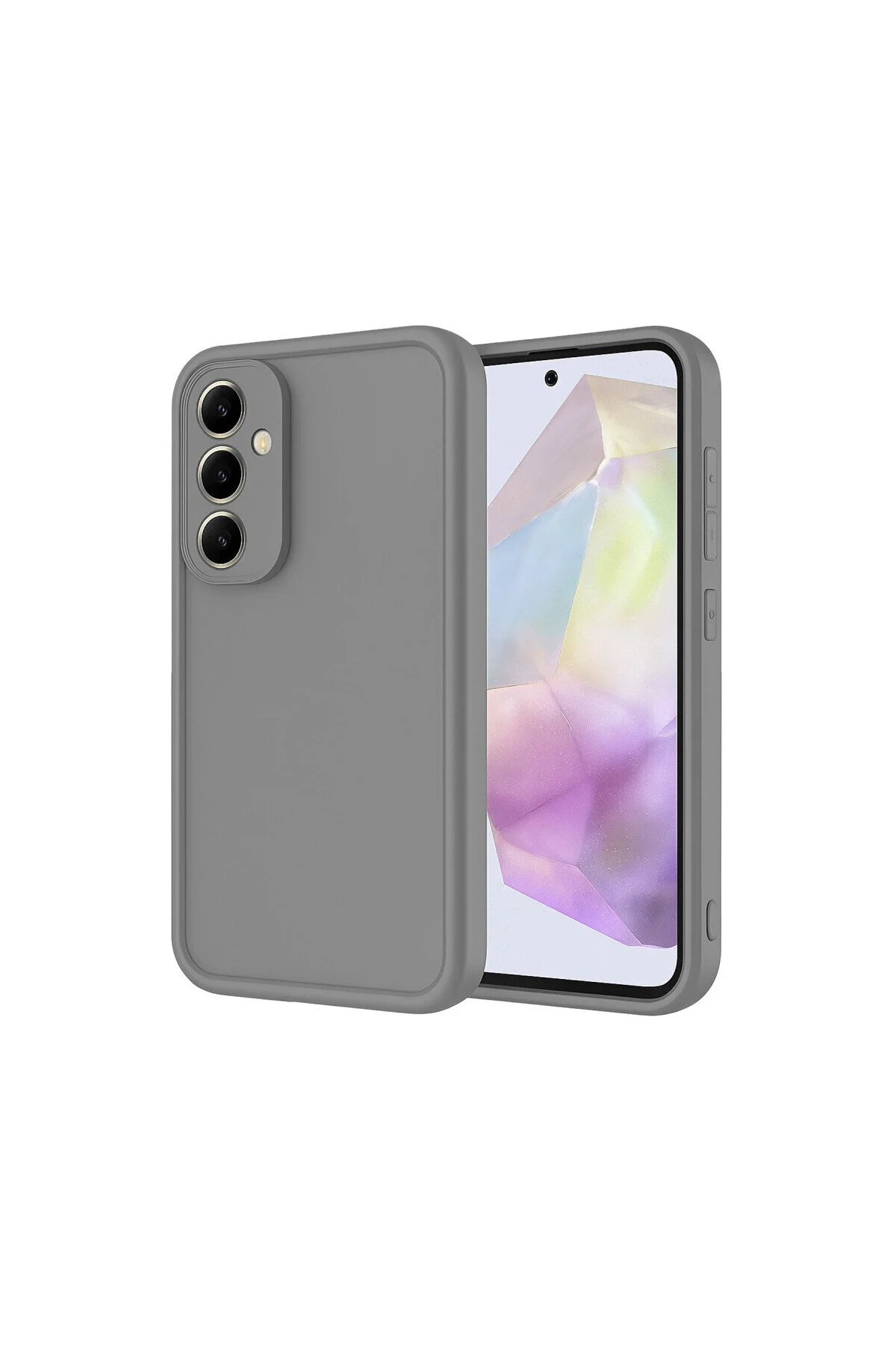 Samsung Galaxy A56 Kılıf Kamera ve Kenar Koruma Çıkıntılı Soft Renkli Silikon Kapak