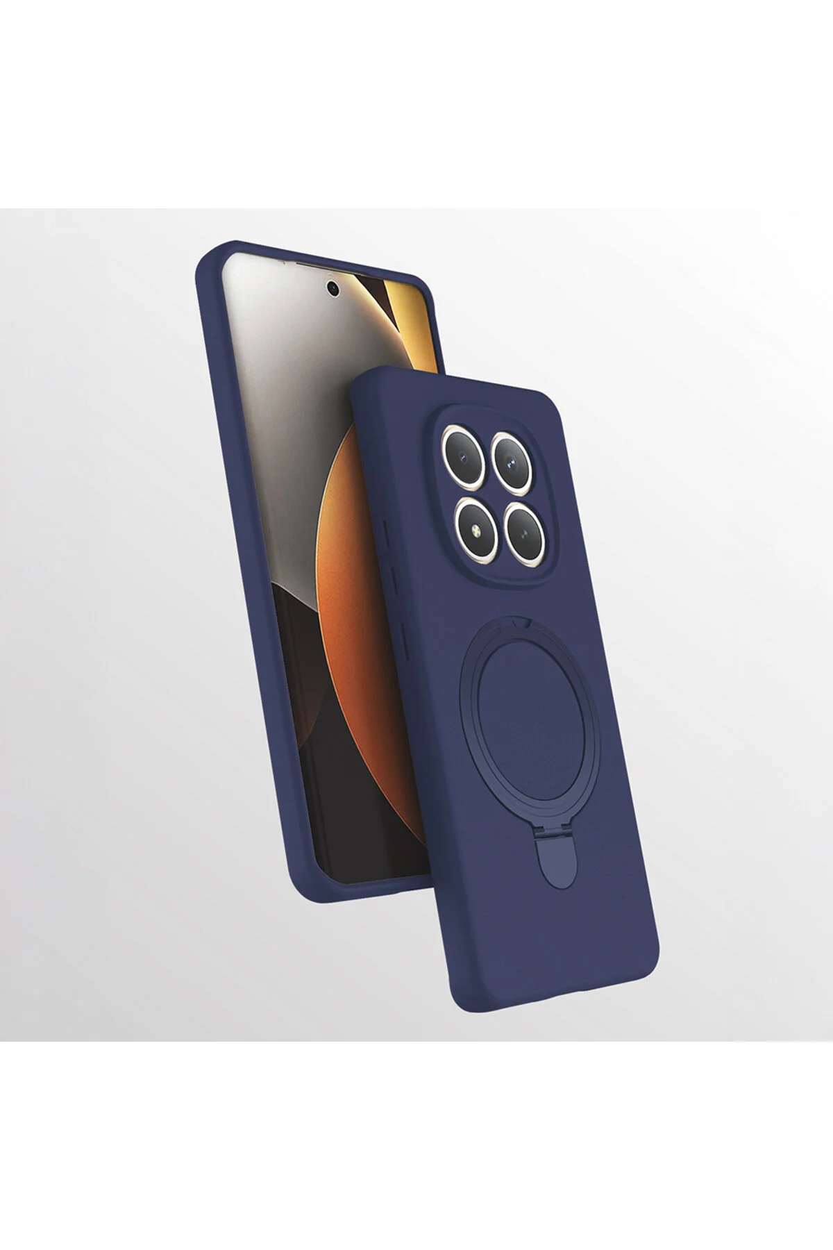 Redmi Note 15 Pro 4G İçin Uyumlu Soft Tasarım Magsafe Halka Stand İçi Kadife Kapak