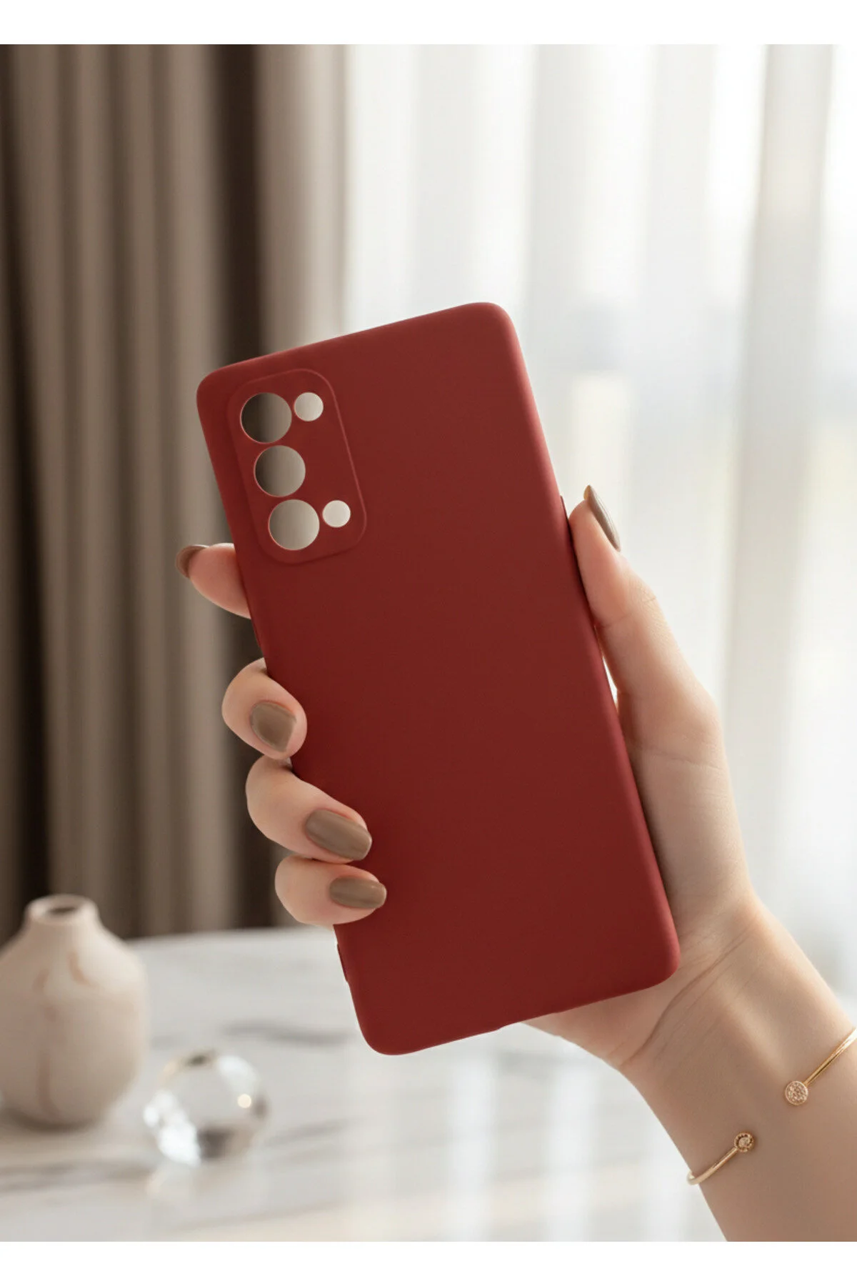 Oppo Reno 5 Pro Kılıf İçi Kadife Soft Silikon Lansman Kapak
