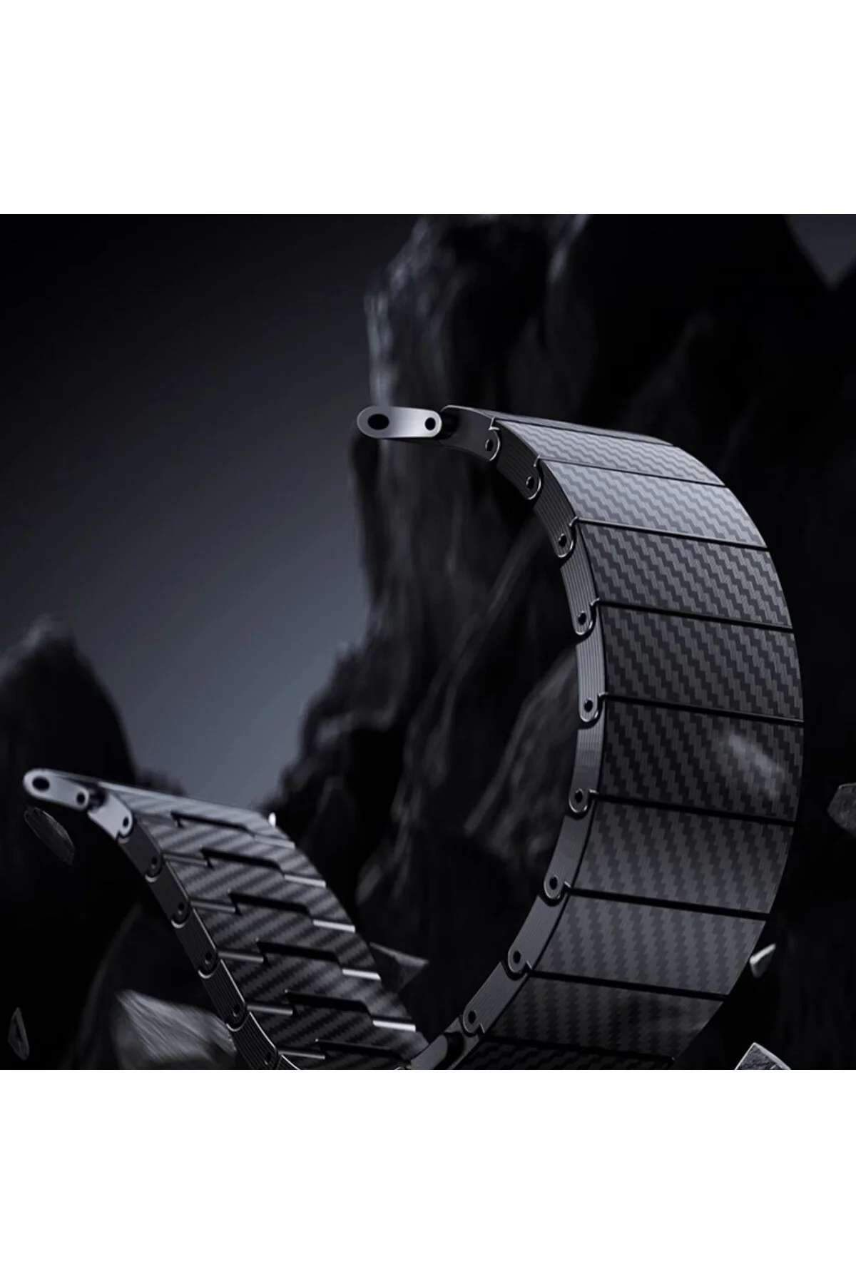 Watch 44mm İçin Uyumlu 600D Karbon Fiber Kordon