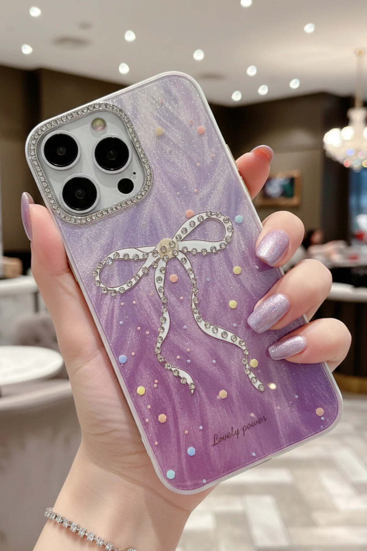 iPhone 15 Pro Kılıf Aynalı Desenli Figürlü Tasarım Silikon Kapak