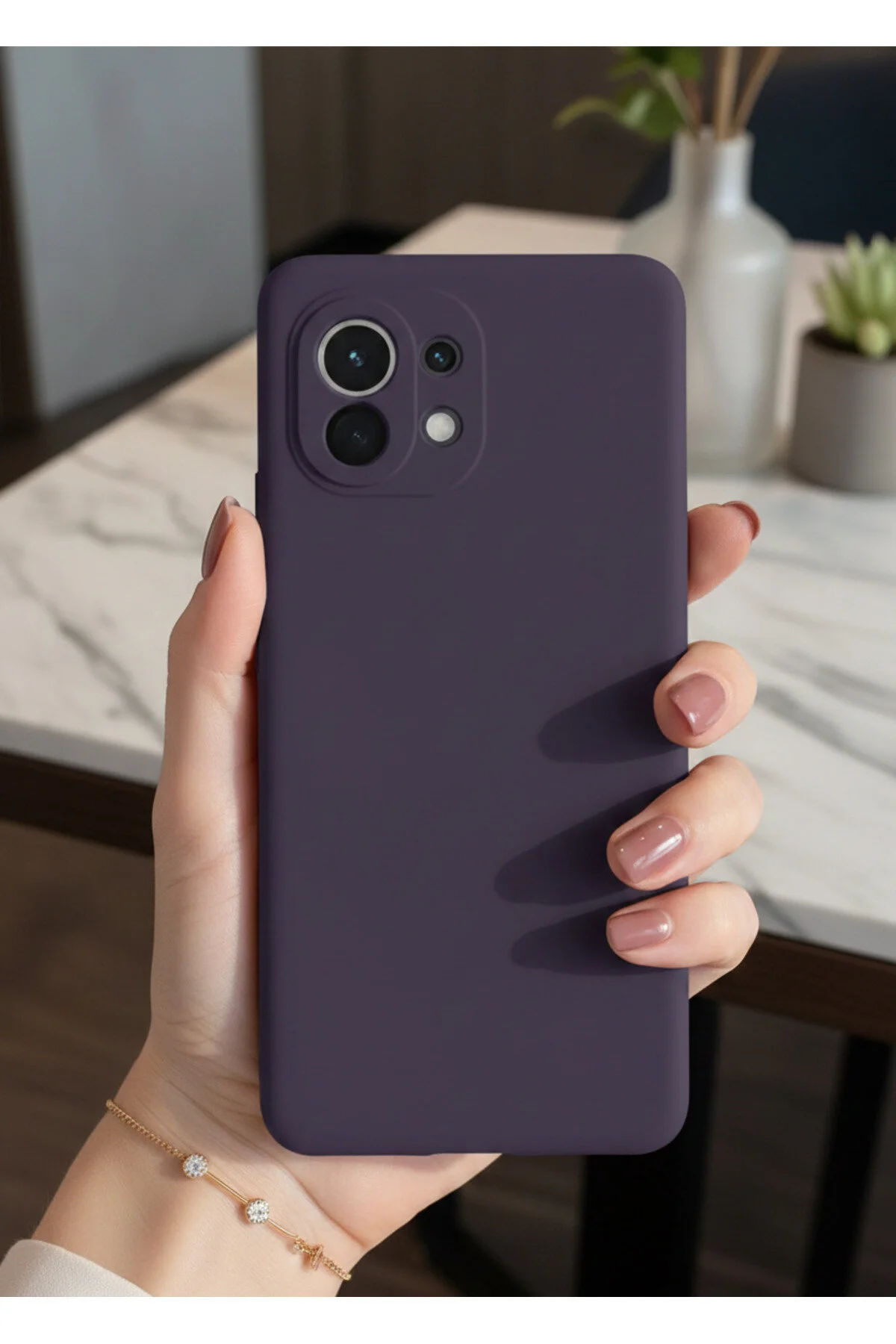 Xiaomi Mi 11 Kılıf Içi Kadife Süet Tasarımlı Kamera Korumalı Silikon A Kalite Lansman Kapak