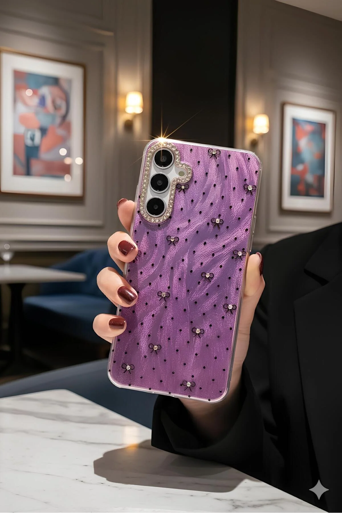 Samsung Galaxy A24 4G Kılıf Aynalı Desenli Figürlü Tasarım Silikon Kapak