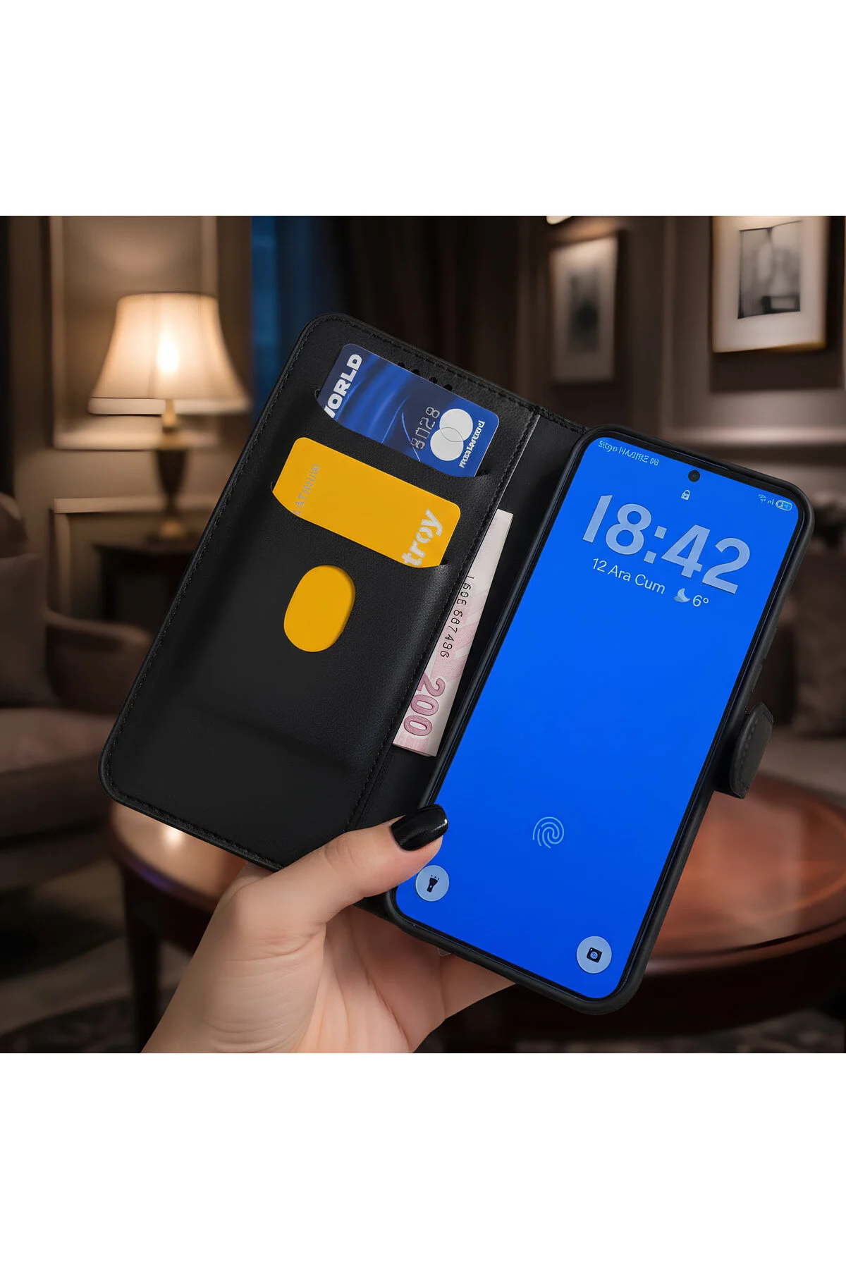 Tecno Spark 20C Kılıf Kapaklı ve Cüzdanlı Stand Olabilen Deri Kılıf