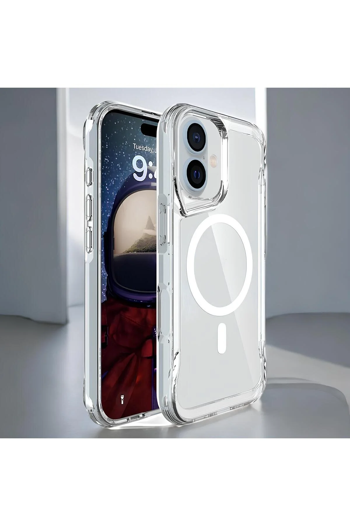 Apple iPhone 17 Uyumlu Magsafe Özellikli Özel Tasarım Şeffaf Kapak
