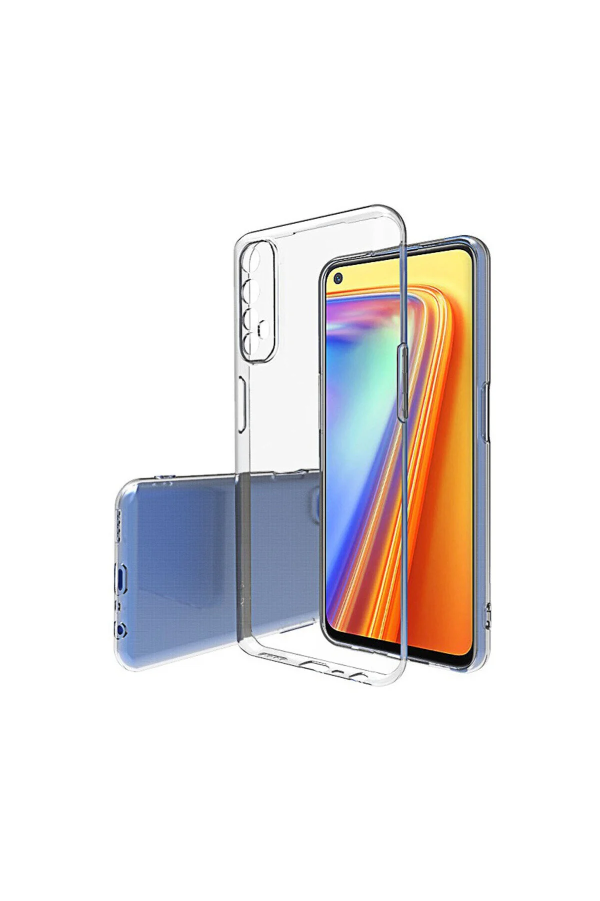 Realme 7 Pro İçin Uyumlu Darbe Emici Yumuşak Ultra İnce Sararmaz Şeffaf Kılıf