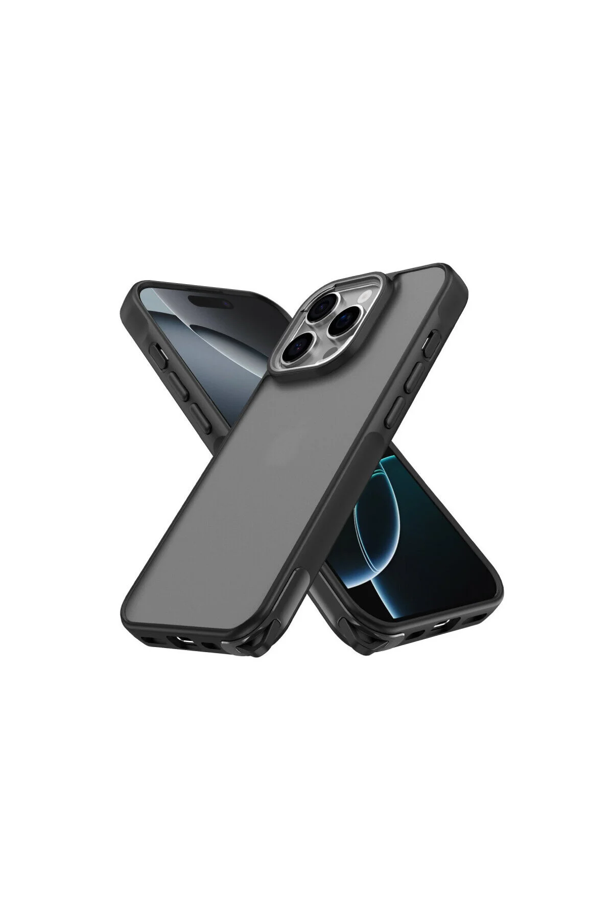 iPhone 16 Pro İçin Uyumlu Buzlu Tasarım Sararmaz Tpu Kılıf