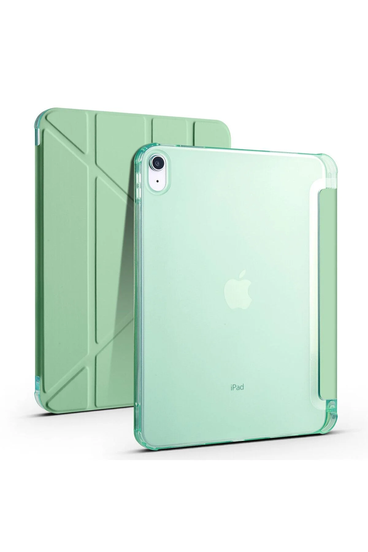 Apple iPad 10.9 2022 (10.Nesil) Kılıf  Tri Folding Kalem Bölmeli Standlı Kılıf