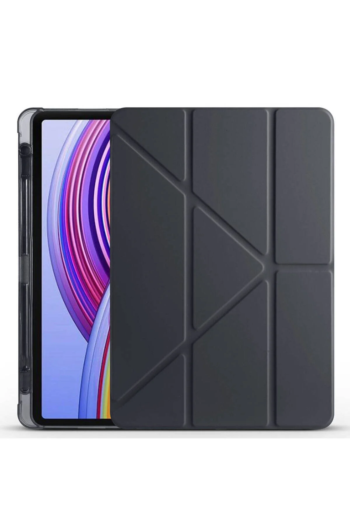Poco Pad İçin Uyumlu Kalem Bölmeli Stand Olabilen Smart Tablet Kılıfı