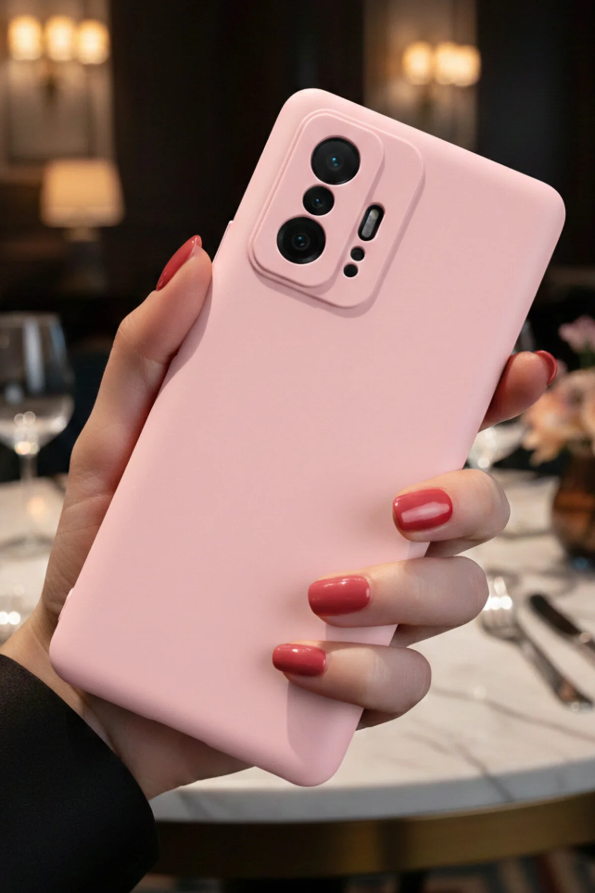 Xiaomi Mi 11T 5G Kılıf Içi Kadife Süet Tasarımlı Kamera Korumalı Silikon A Kalite Lansman Kapak