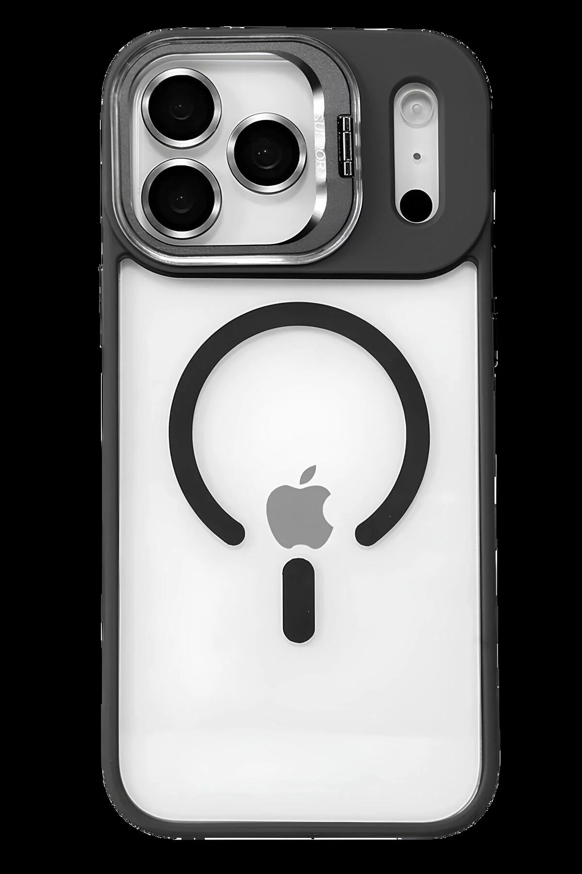 iPhone 17 Pro Kılıf Standlı ve Kamera Lens Hediyeli Wireless Şarj Özellikli Ultra Lüks Kapak