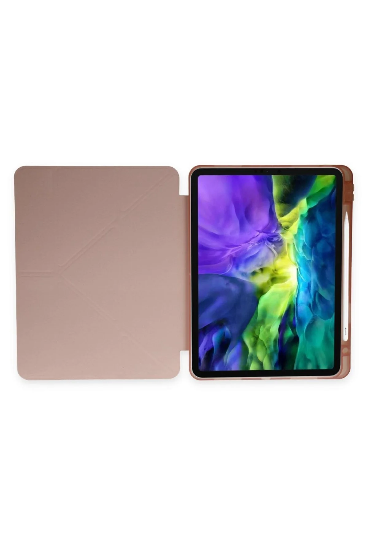Huawei MatePad SE Uyumlu Kılıf Kalem Bölmeli Uyku Modlu Smart Case - Rose Gold