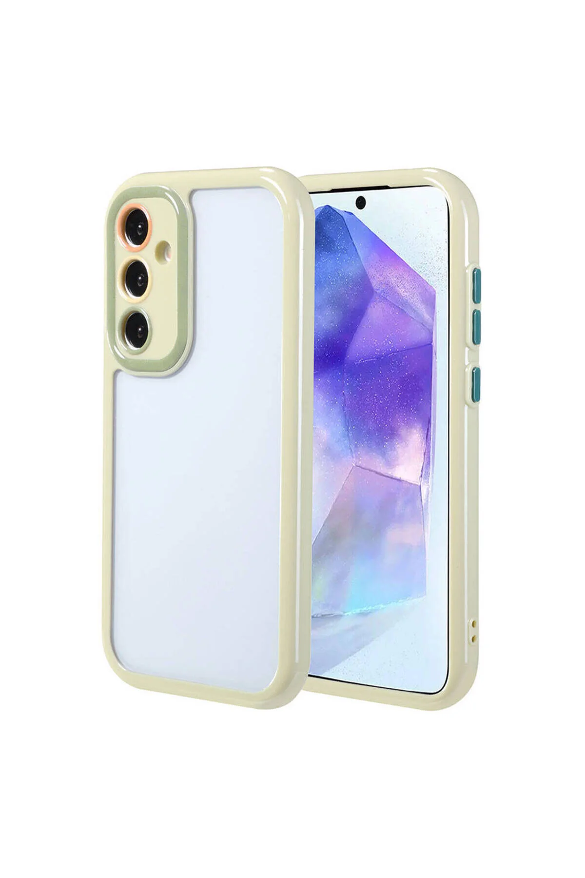 Samsung Galaxy A55 Uyumlu Renkli Tasarımlı Kamera Korumalı Lüx Silikon Kılıf