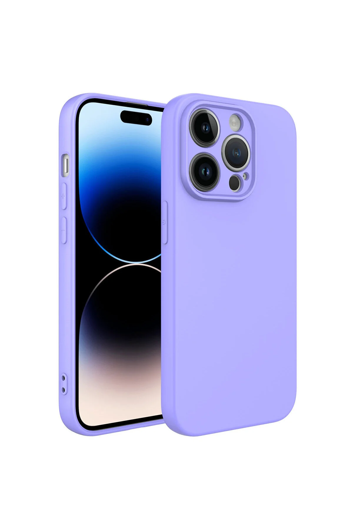 Apple  iPhone 14 Pro Max Uyumlu İçi Kadife Kamera Korumalı Renkli Silikon Kılıf