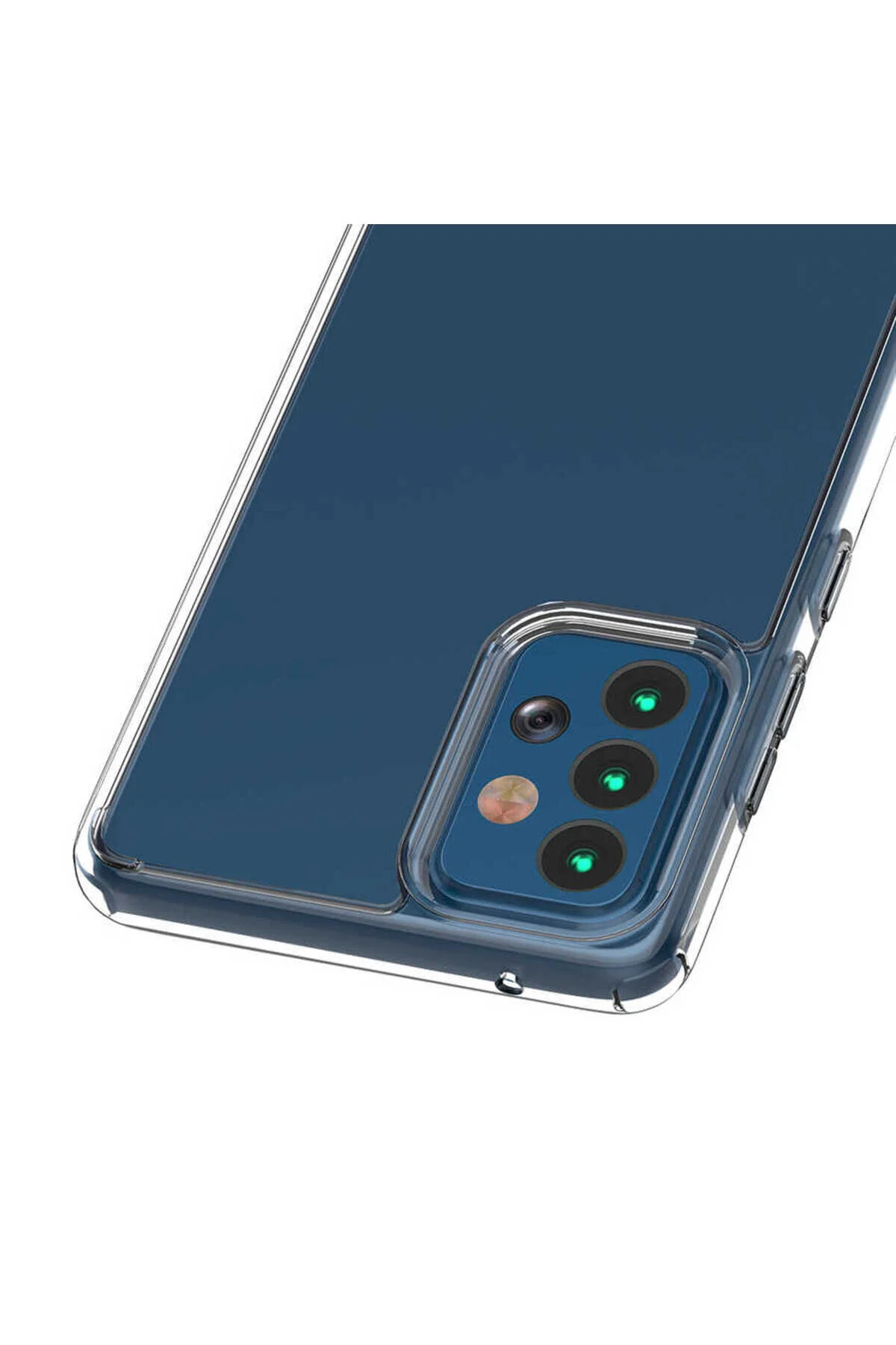 Galaxy A72 Uyumlu Şeffaf Tasarımlı Sert Silikon Kapak