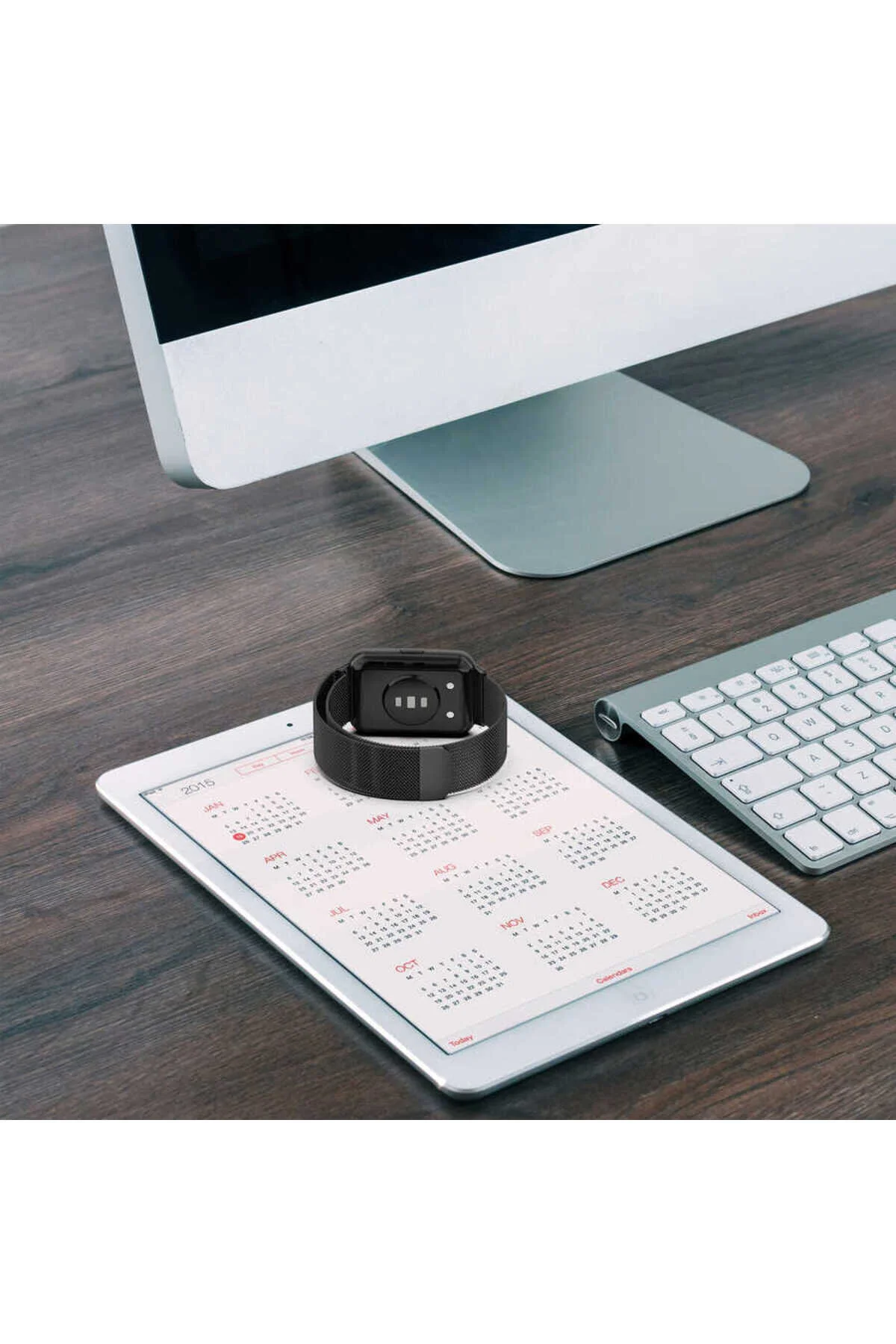 Huawei Watch Fit 2 İçin Uyumlu Renkli Metal Hasır Kordon