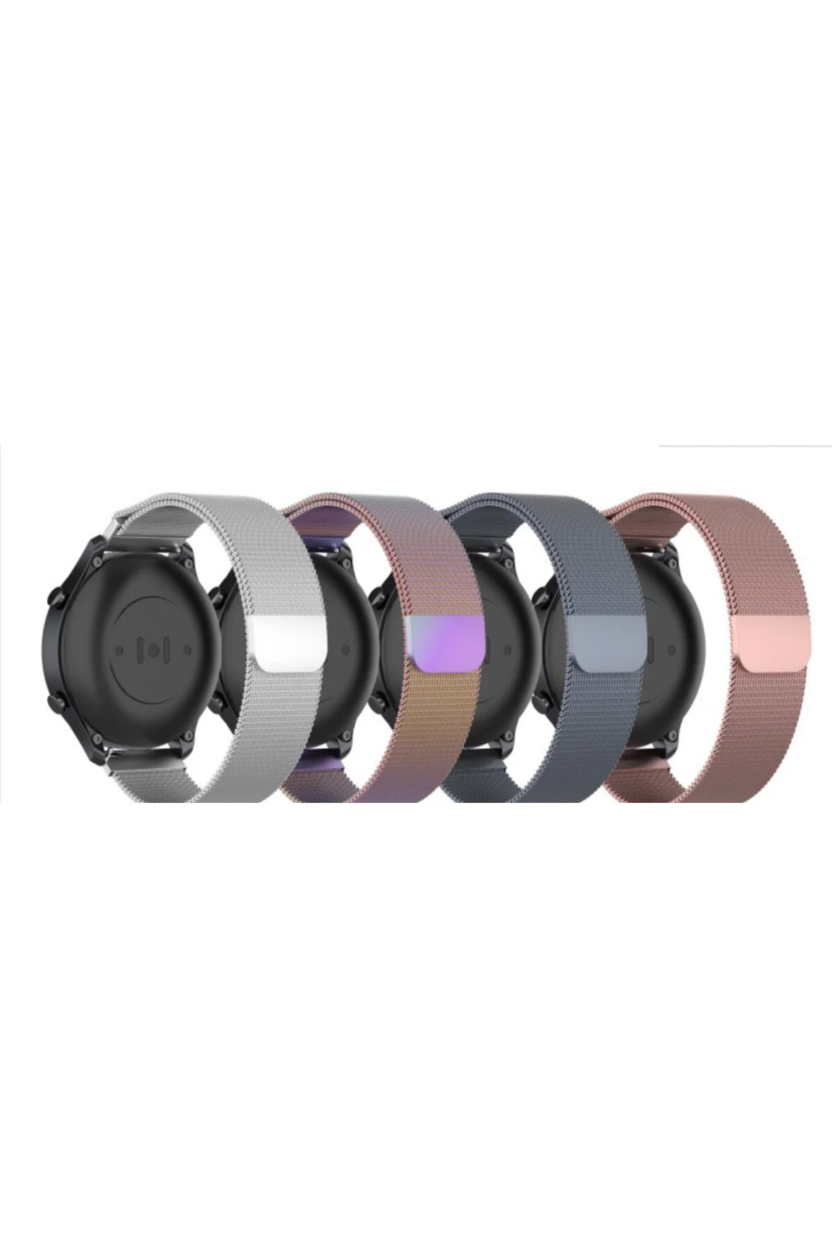 Gear S3 (22mm) İçin Uyumlu Renkli Metal Kordon