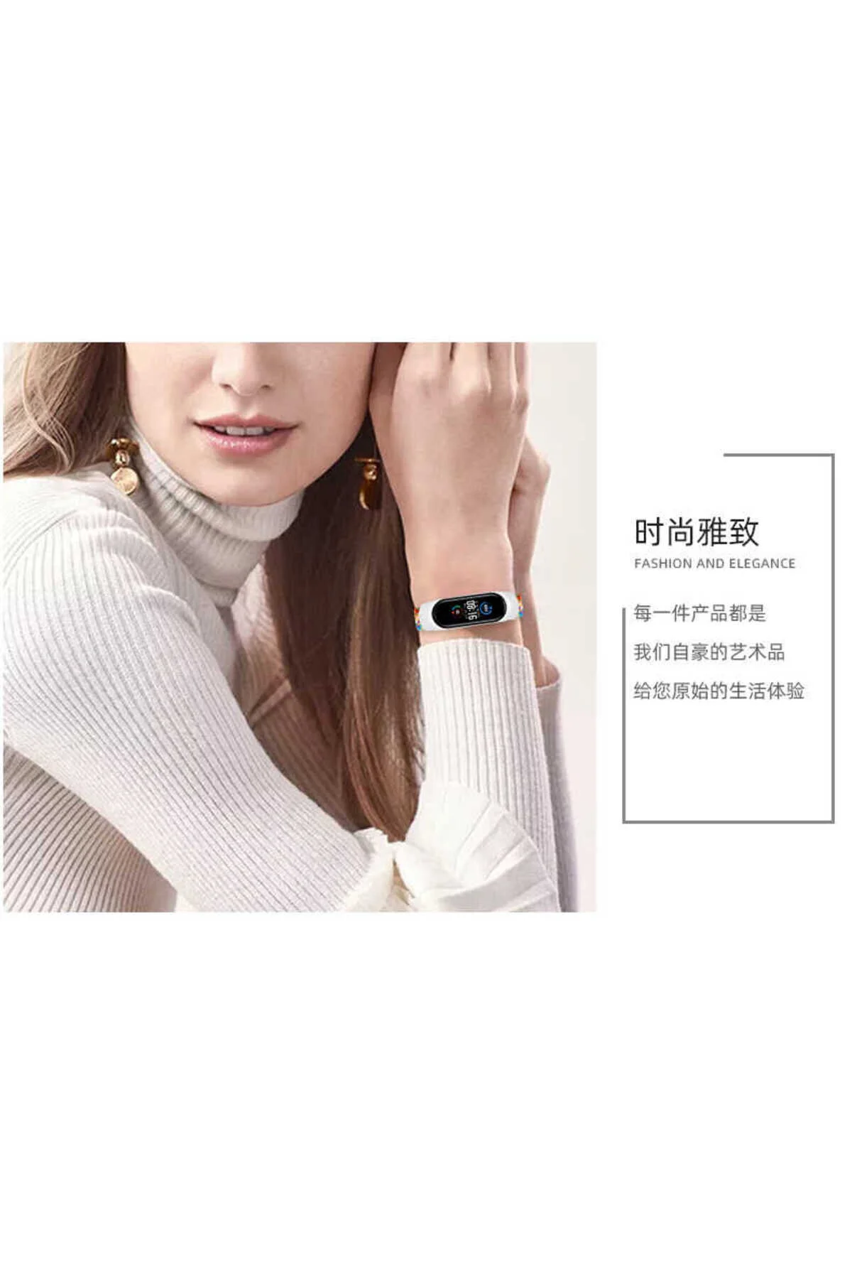Mi Band 3 İçin Uyumlu Örgü Kayış Kordon
