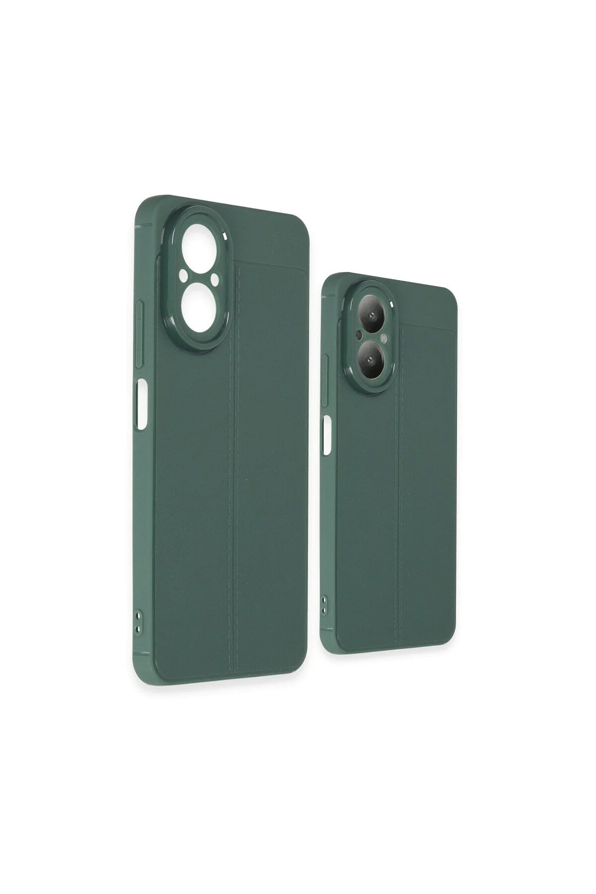 Realme 12 Lite İçin Uyumlu Deri Tasarımlı Elde Kaymaz Korumalı Silikon Kılıf