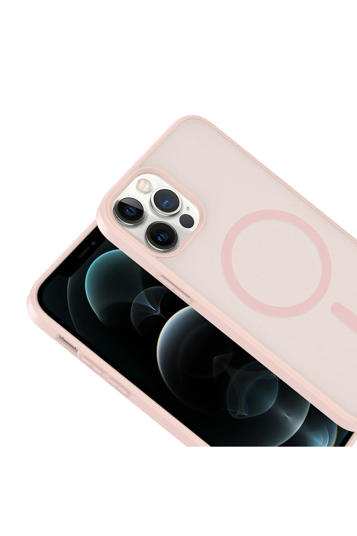iPhone 12 Pro Uyumlu Magsafe Kılıf Mat Yüzey Darbe Korumalı İnce Kapak