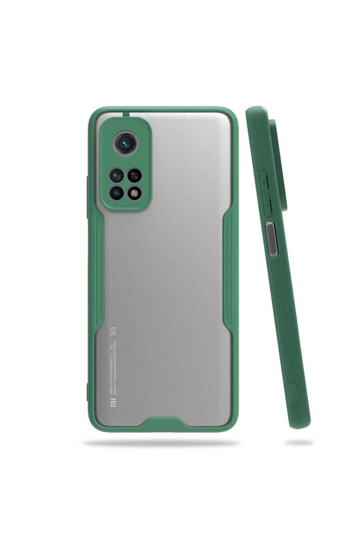 Xiaomi Mi 10T Pro 5G Uyumlu Kenarları Renkli Arkası Buzlu Bumper Kılıf