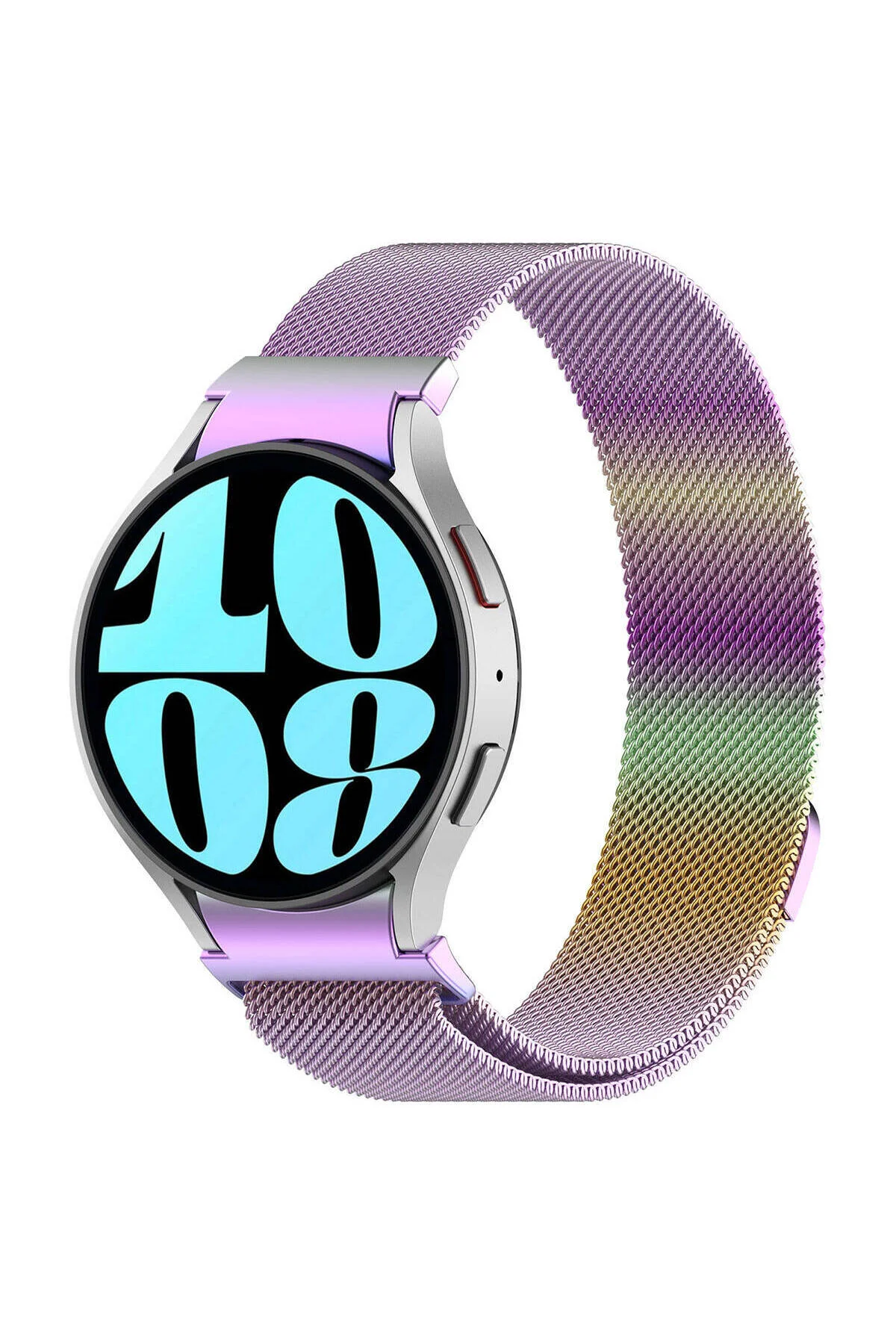 Galaxy Watch 6 40mm İçin Uyumlu Renkli Metal Hasır Kordon