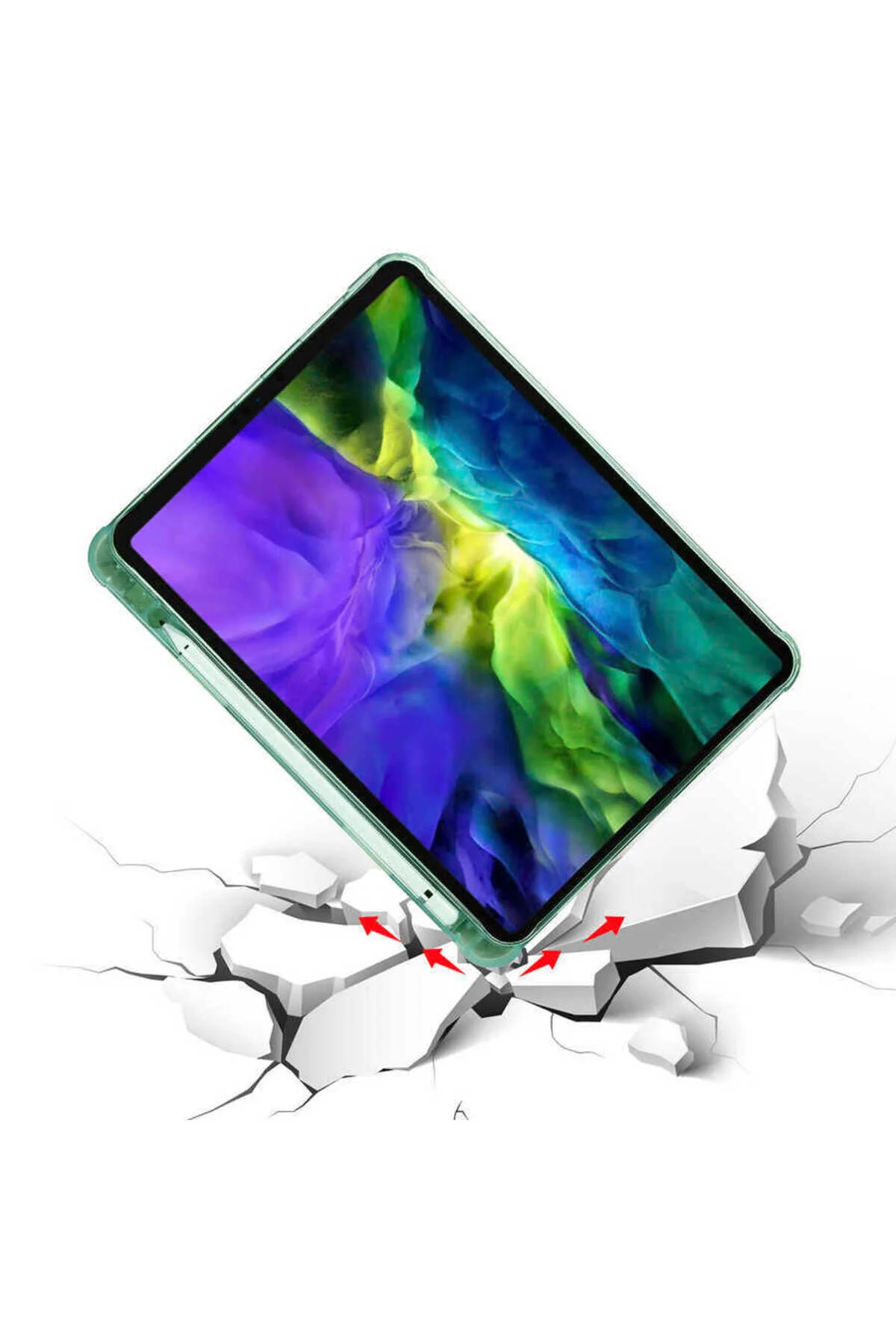 iPad Pro 11 2020 (2.Nesil) İçin Uyumlu Kalem Bölmeli Stand Olabilen Smart Tablet Kılıfı