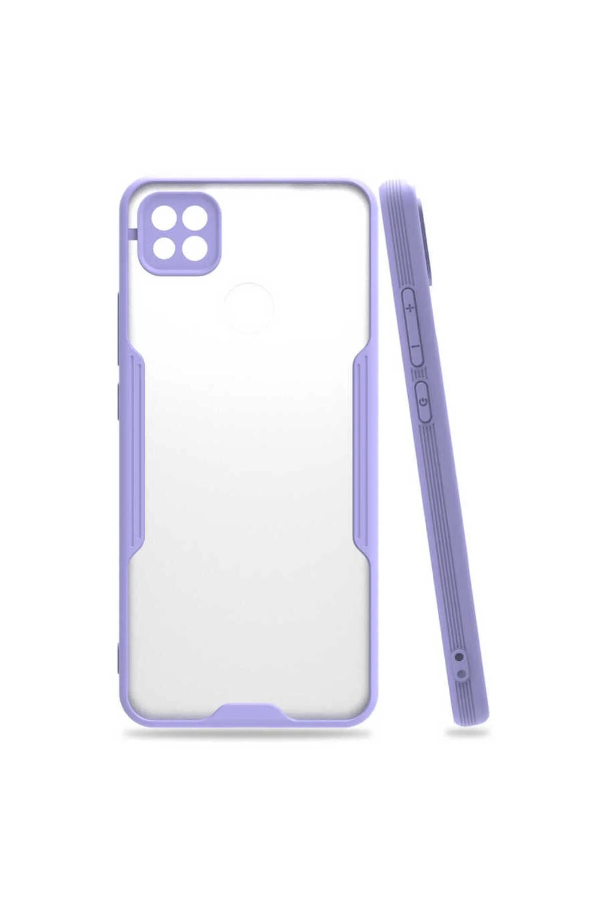 Xiaomi Redmi 9C Uyumlu Kenarları Renkli Arkası Buzlu Bumper Kılıf