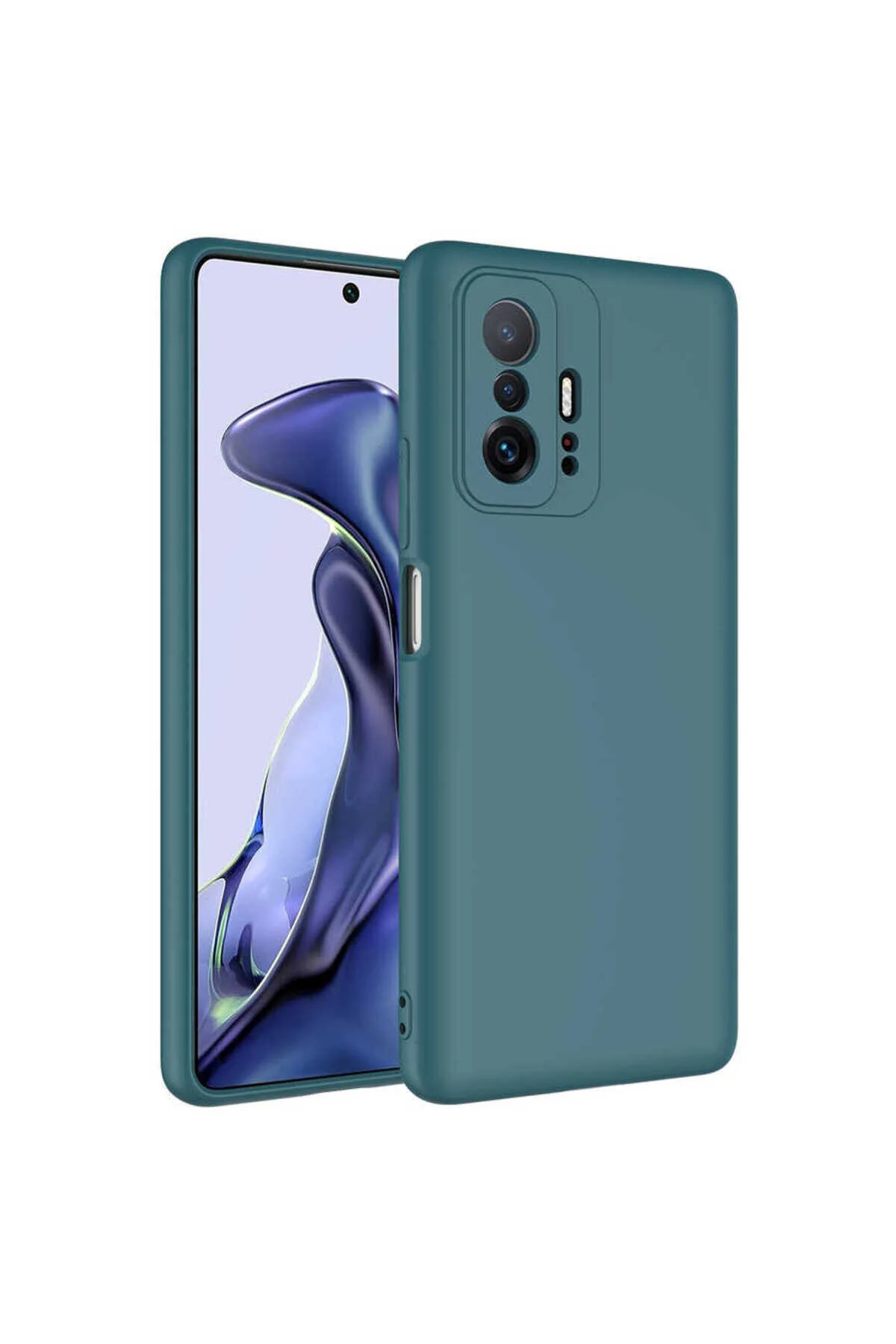 Xiaomi Mi 11T Pro 5G Uyumlu İçi Kadife Kamera Korumalı Renkli Silikon Kılıf