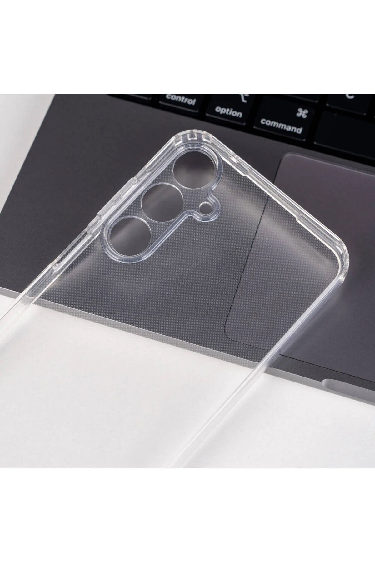 Galaxy A55 Uyumlu Şeffaf Köşe Korumalı Silikon Kapak