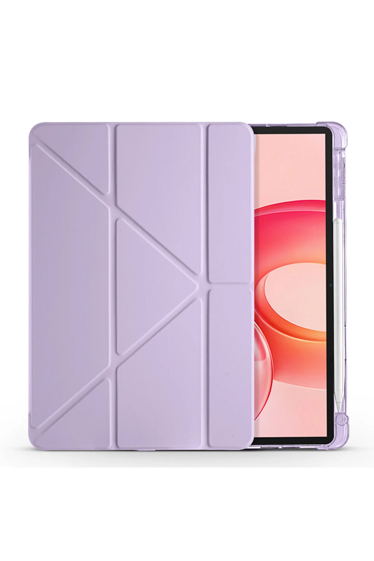 Honor Pad 10 12.1 İçin Uyumlu Kalem Bölmeli Stand Olabilen Smart Tablet Kılıfı