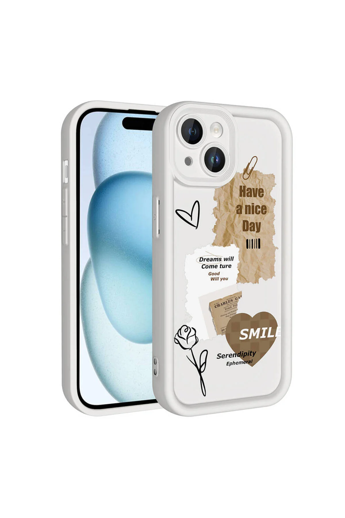 Apple  iPhone 13 Uyumlu Renkli Tasarımlı Kamera Korumalı Baskılı Kılıf