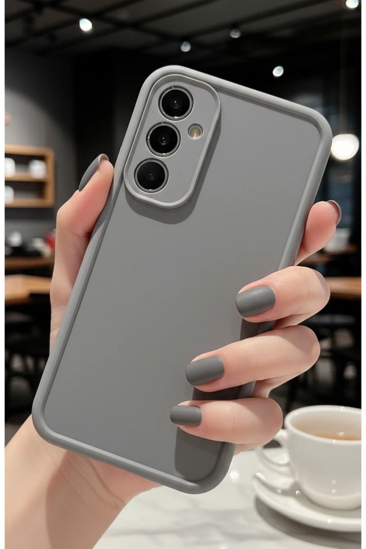 Samsung Galaxy A56 Kılıf Kamera ve Kenar Koruma Çıkıntılı Soft Renkli Silikon Kapak
