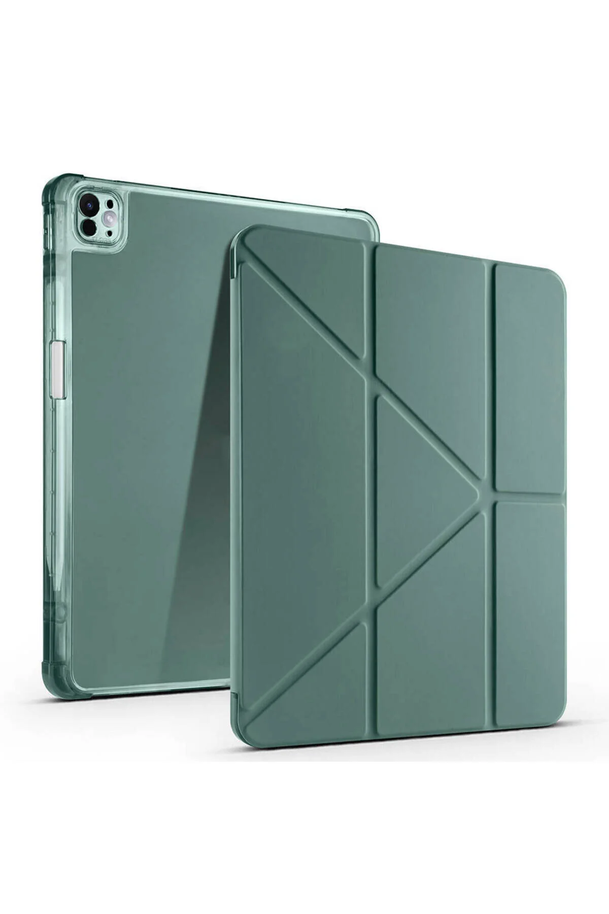 iPad Air 13 2024 İçin Uyumlu Kalem Bölmeli Stand Olabilen Smart Tablet Kılıfı