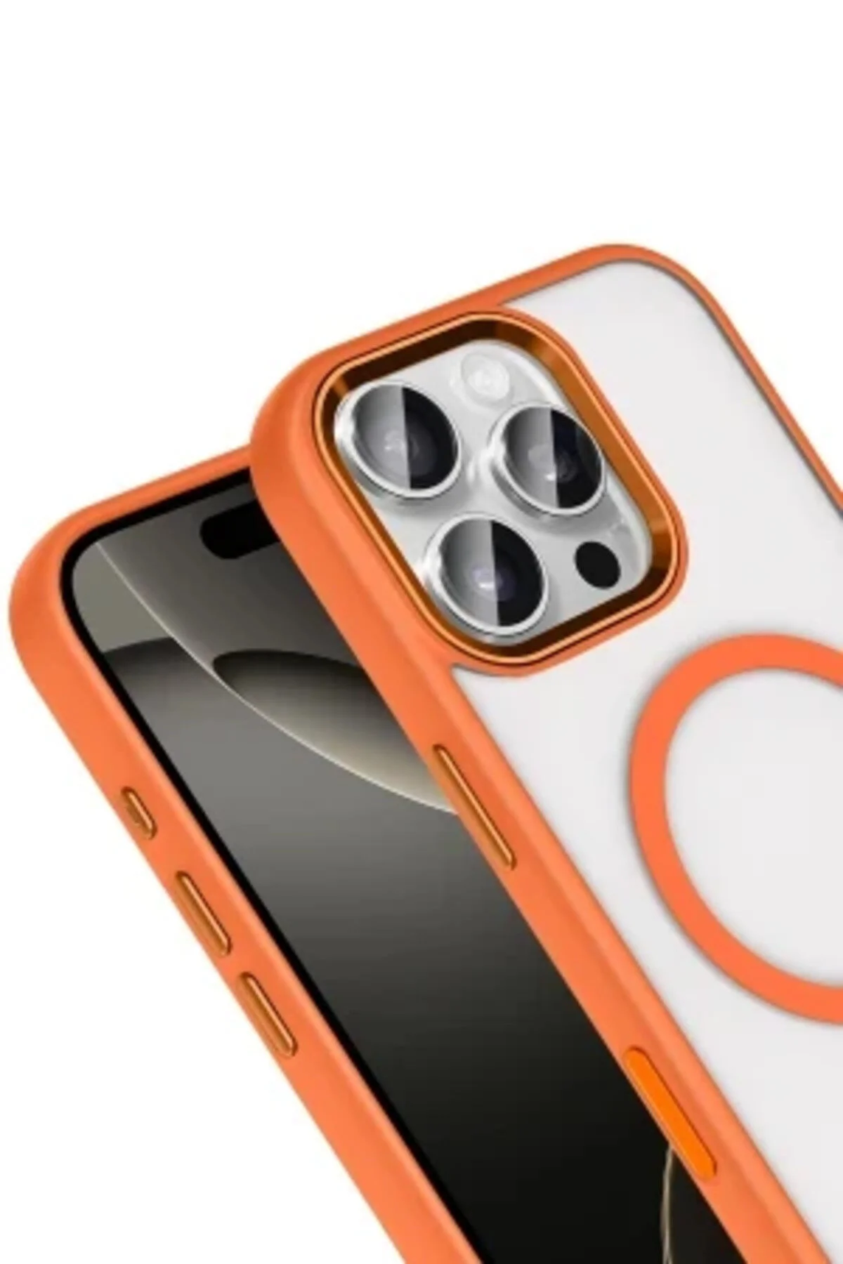 iPhone 16 Pro Max İçin Uyumlu Şeffaf Tasarımlı Magsafe Özelikli Sararmaz Tpu Kılıf