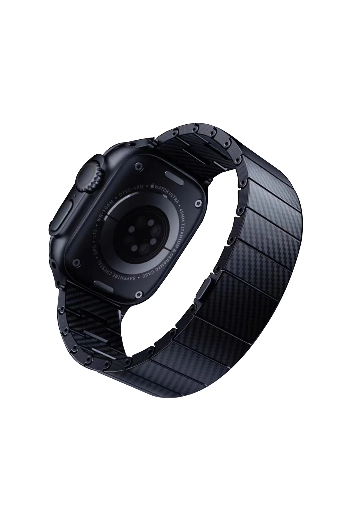 Watch 44mm İçin Uyumlu 600D Karbon Fiber Kordon