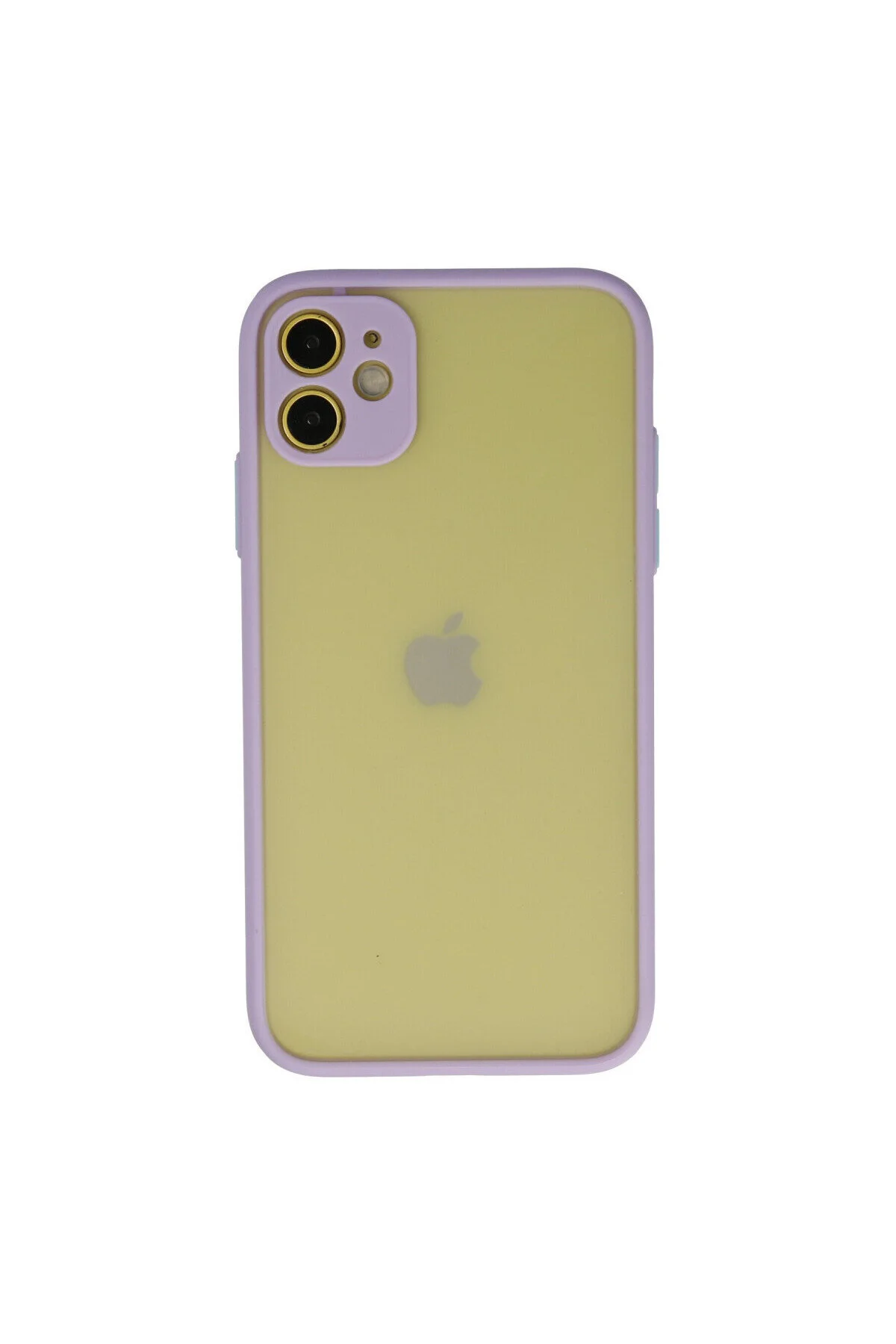 iPhone 11 İçin Uyumlu Buzlu Tasarım Renkli Tuş Mat Tasarım Sararmaz Kılıf