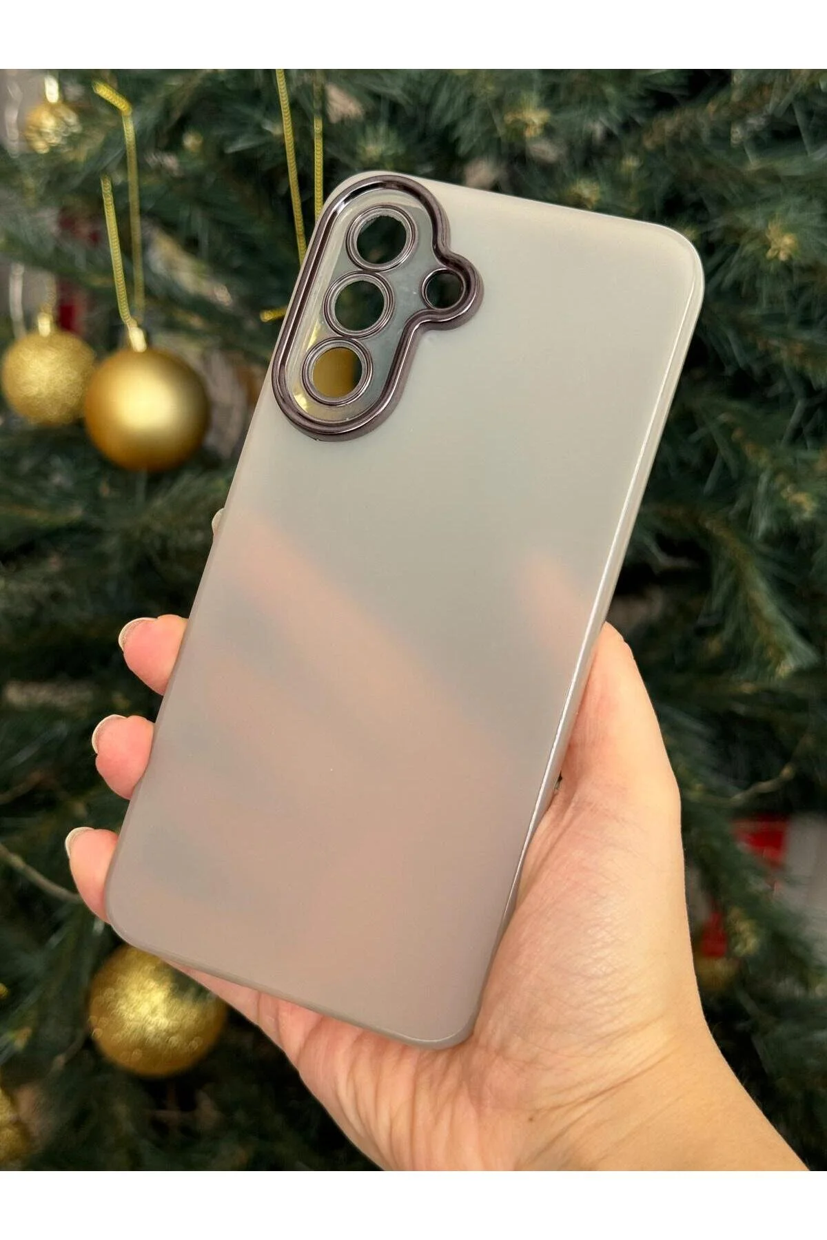 Samsung Galaxy A17 İçin Uyumlu Kılıf Saydam Yapılı Parmak İzi Yapmaz Mat Kapak