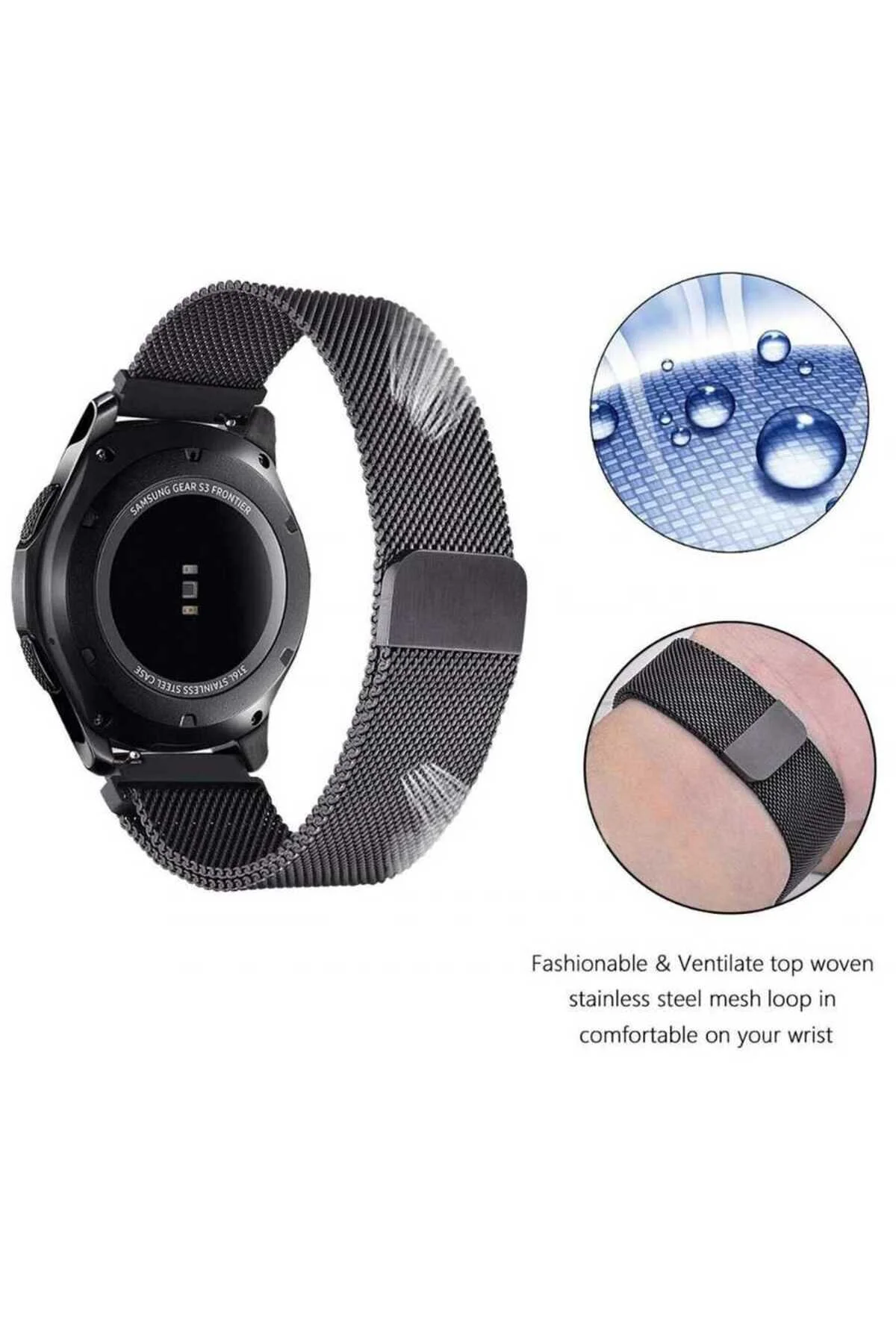 Huawei Watch GT 3 46mm İçin Uyumlu Renkli Metal Kordon