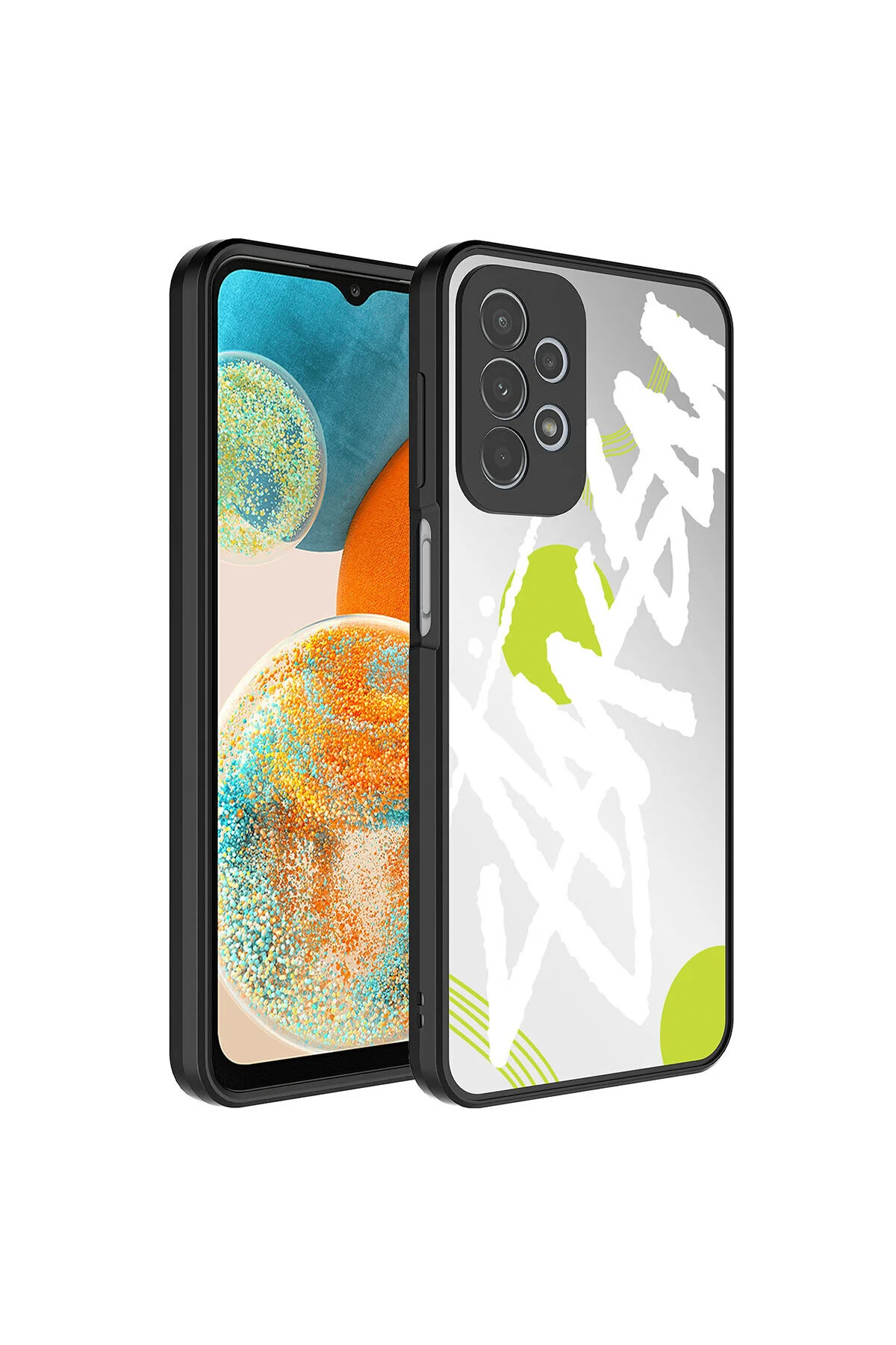 Galaxy A23 Kılıf Aynalı Desenli Kamera Korumalı Parlak Darbe Emici Kapak