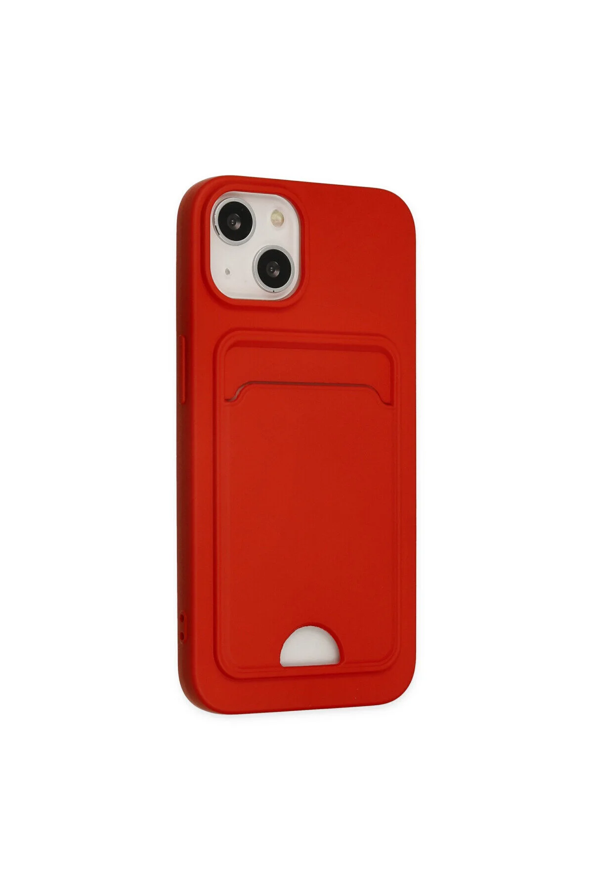 iPhone 14 Plus İçin Uyumlu Kart ve Resim Bölmeli Soft Renkli Silikon Kapak
