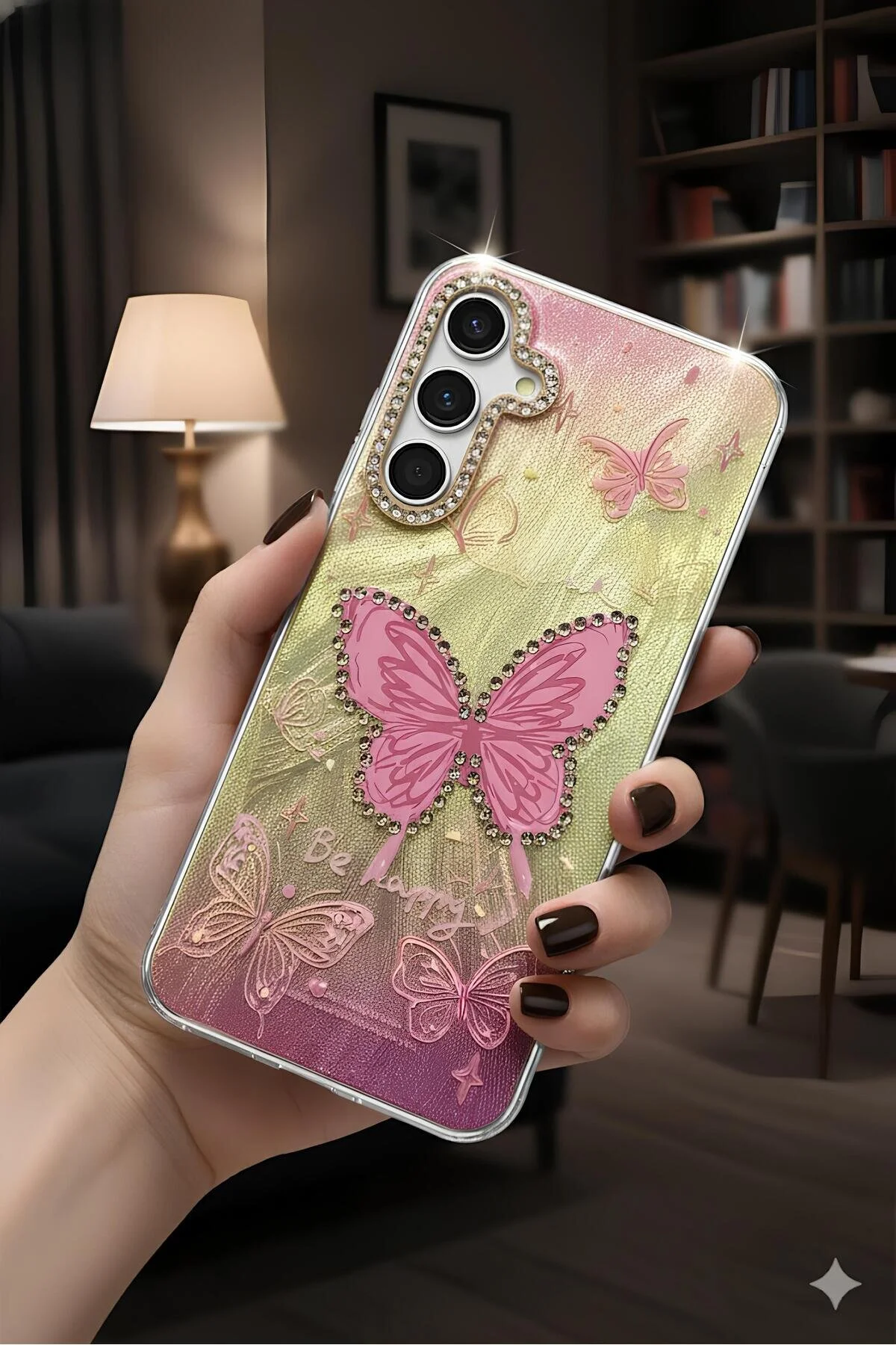 Samsung Galaxy S25 FE Kılıf Aynalı Desenli Figürlü Tasarım Silikon Kapak