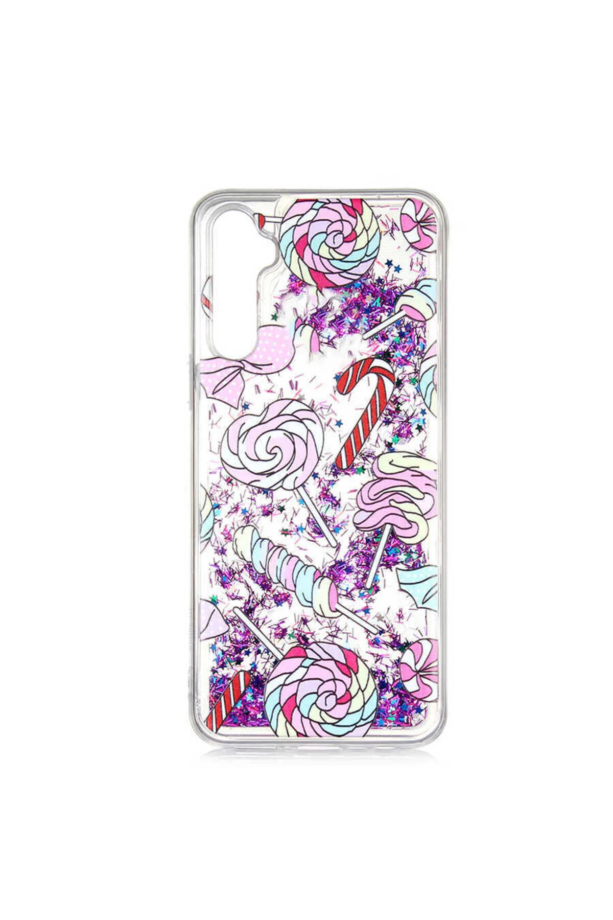 Galaxy Note 10 İçin Uyumlu Desenli Simli Akışkan Sıvılı Silikon Kılıf