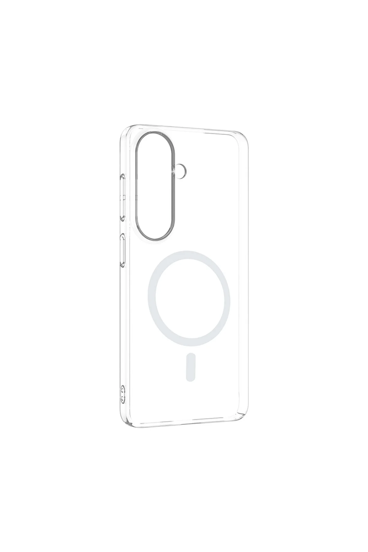 Galaxy S26 Plus İçin Uyumlu Kamera Korumalı M-Safe Şarj Özellikli Şeffaf Sert PC Kapak